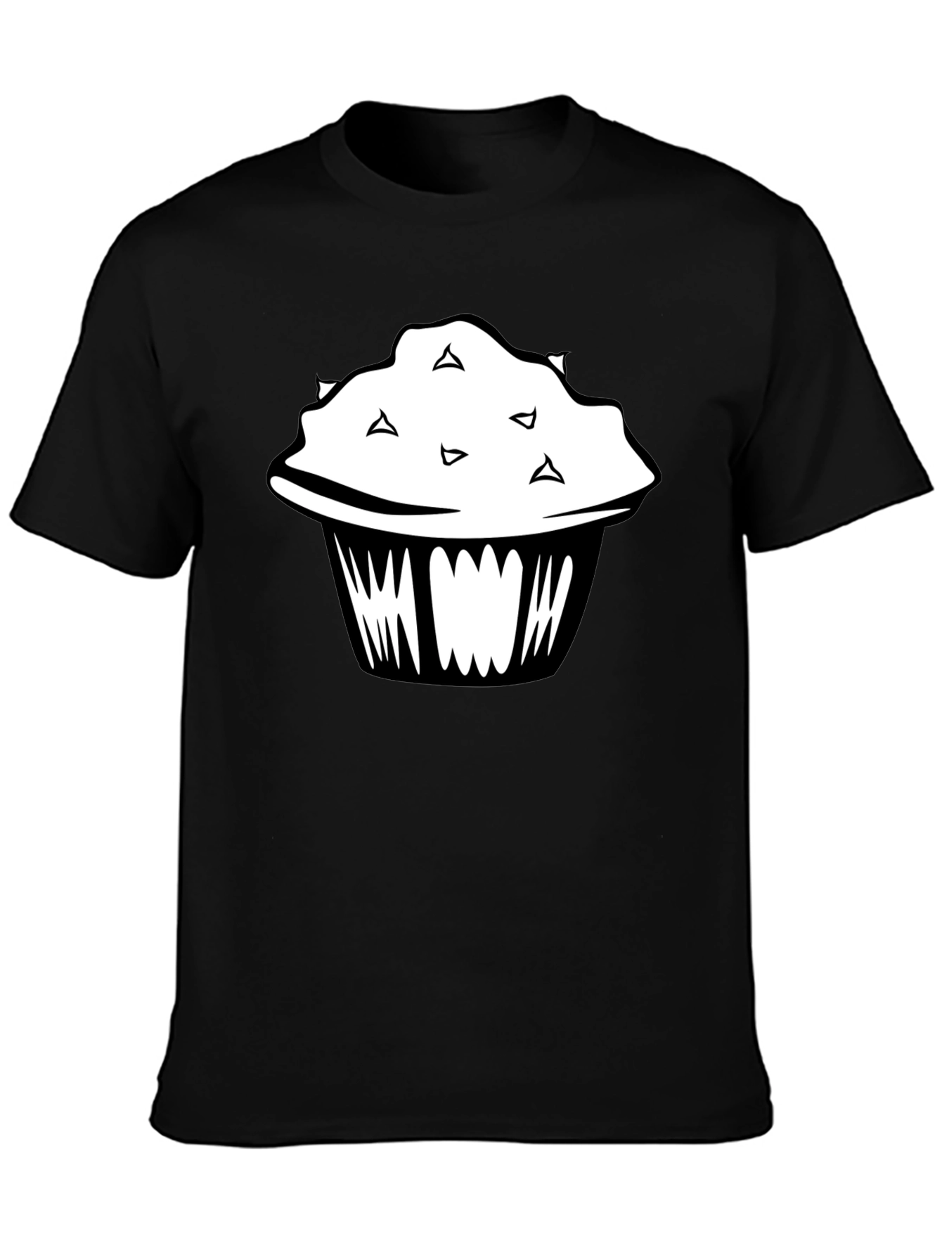 Black Muffin Graphic T-Shirt - Casual Style