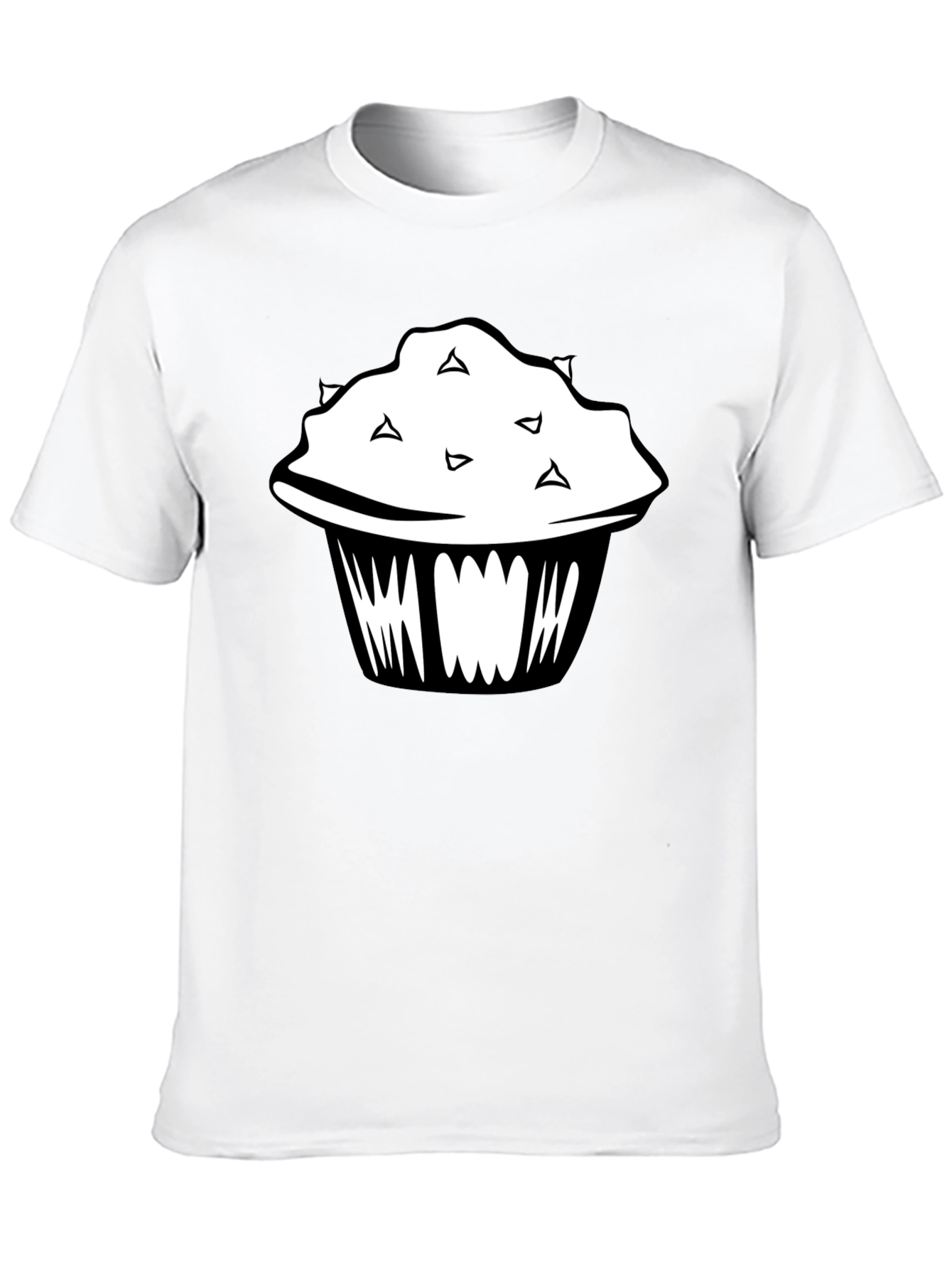 Black Muffin Graphic T-Shirt - Casual Style