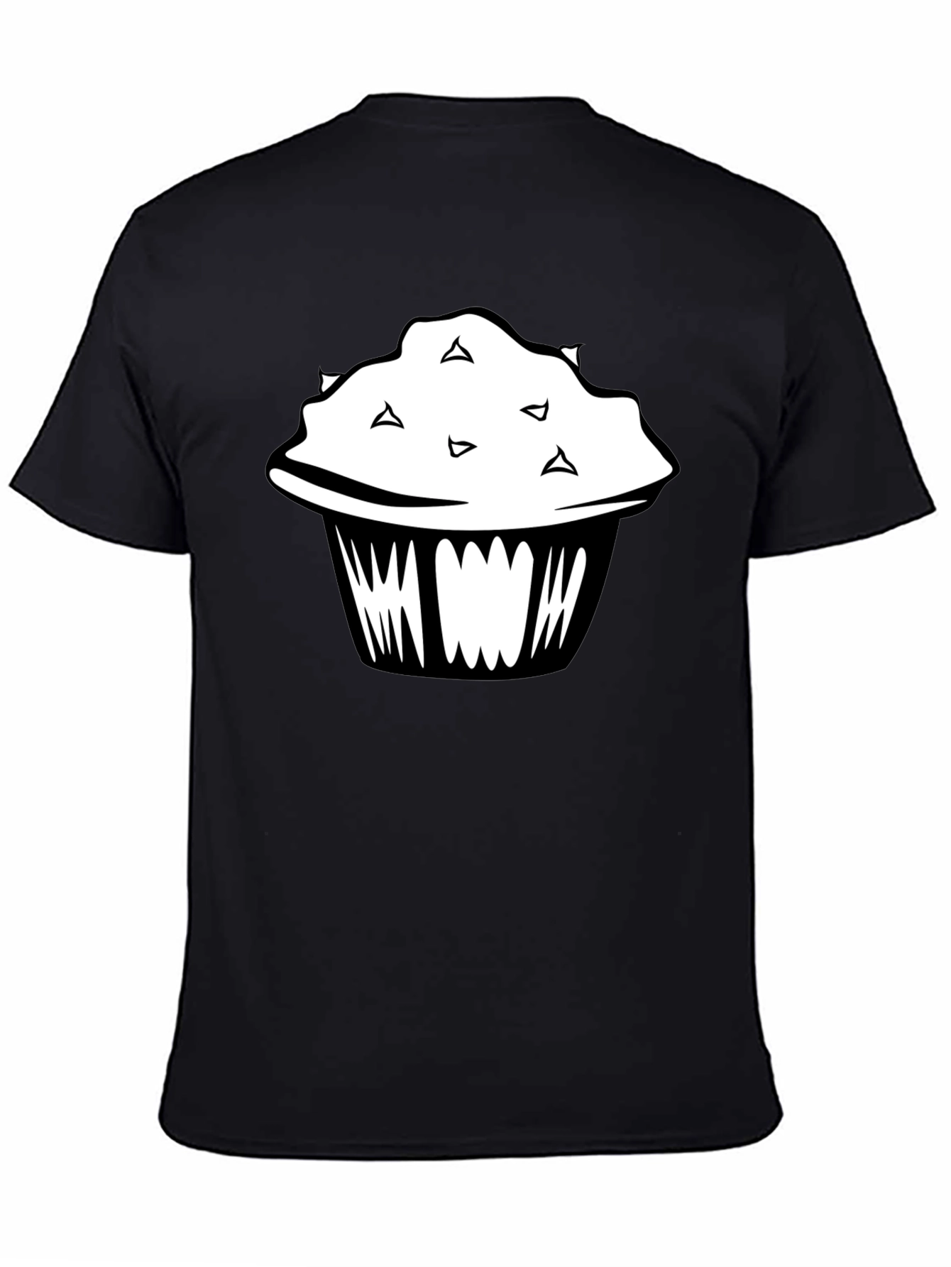 Black Muffin Graphic T-Shirt - Casual Style