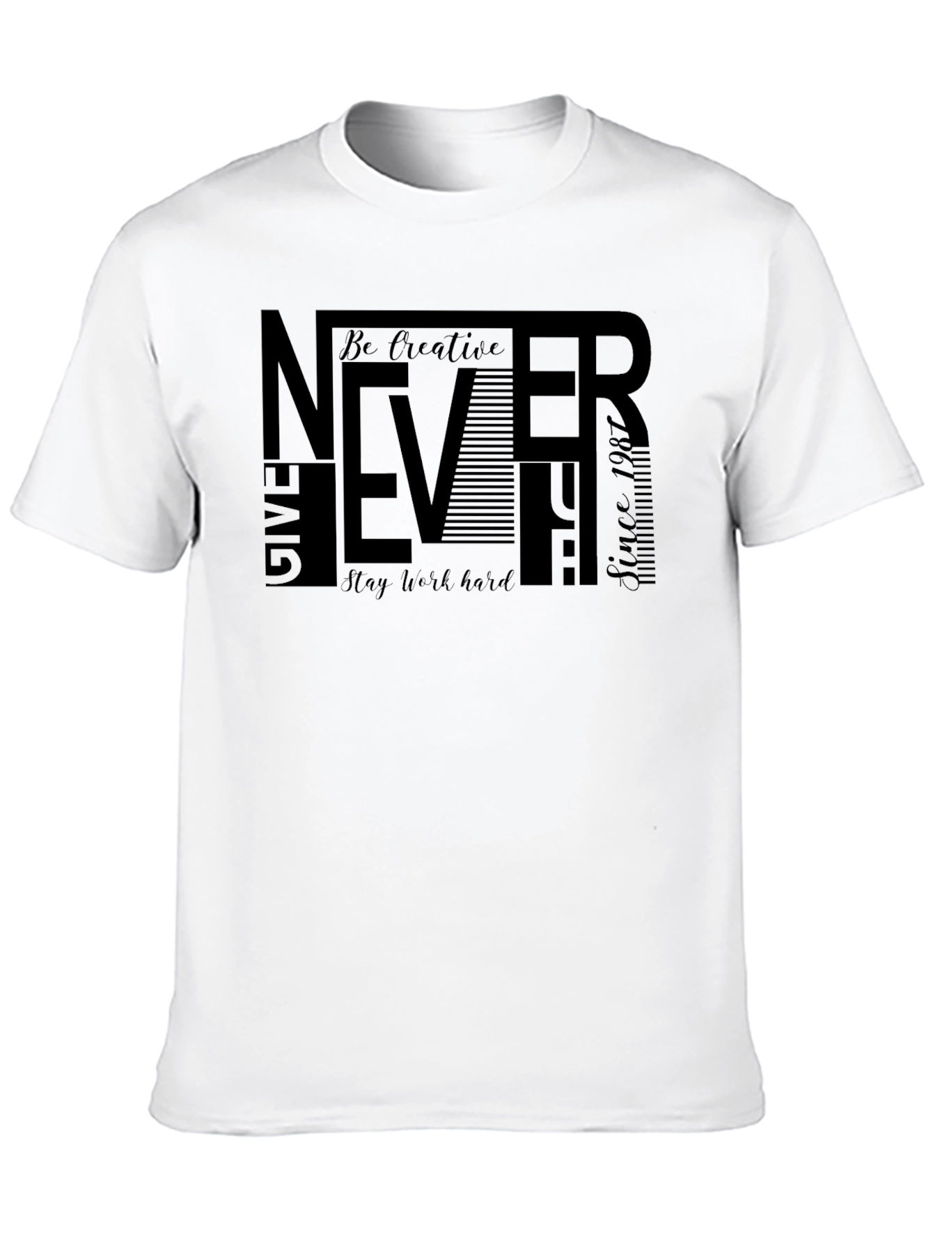 Never Give Up Graphic Tee - Menswear