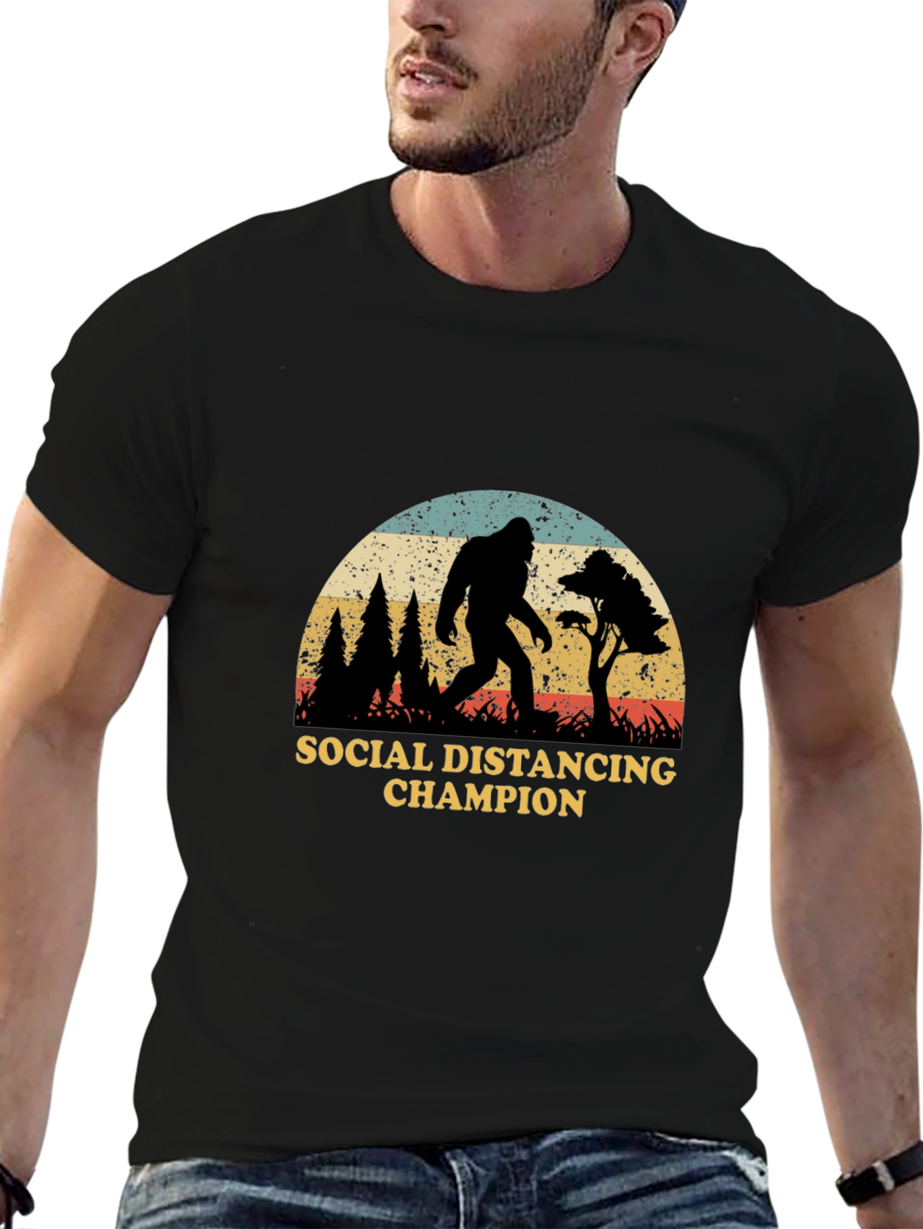 Social Distancing Champion Bigfoot T-Shirt