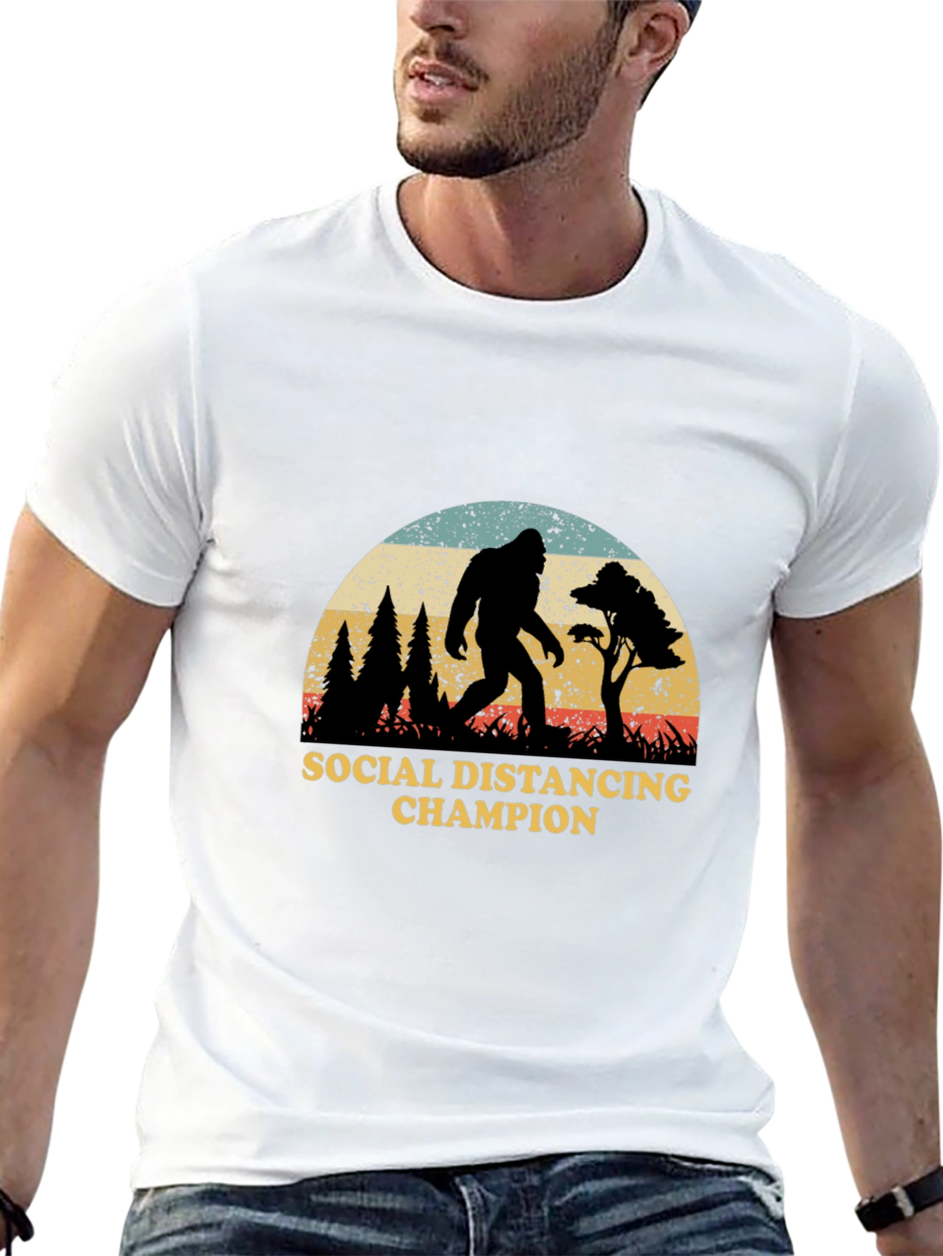 Social Distancing Champion Bigfoot T-Shirt