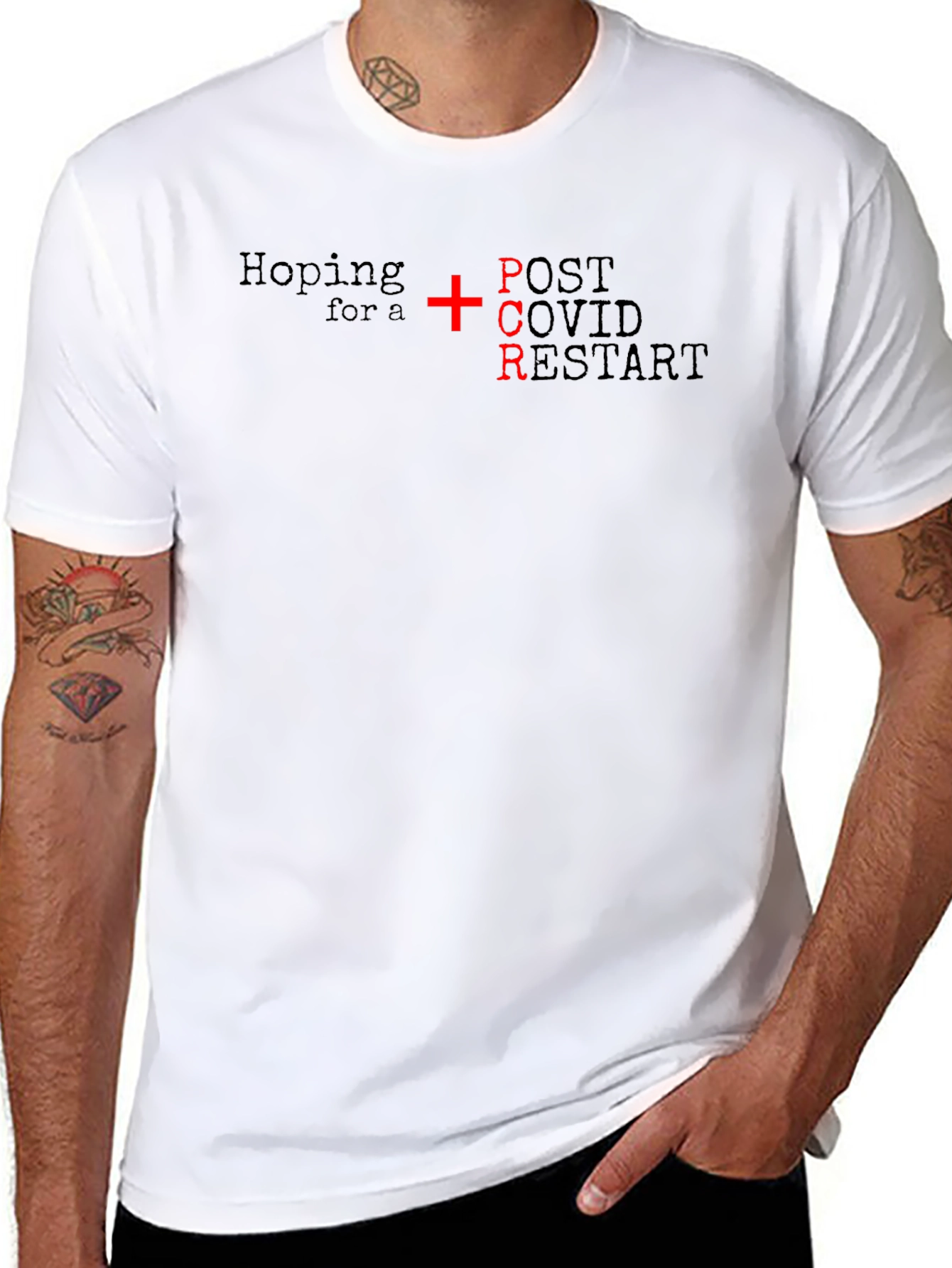 Hoping for a PCR Post-Covid Restart Graphic T-Shirt