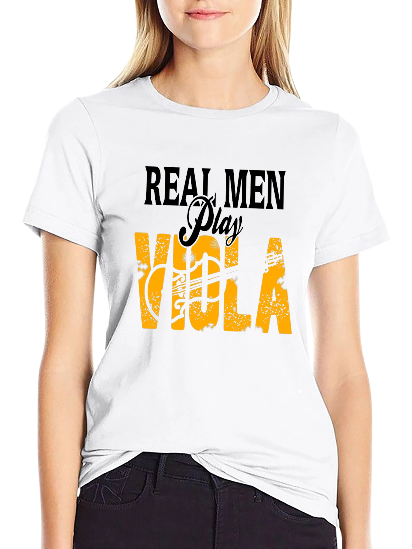 Real Men Play Viola T-Shirt - Musician Tee