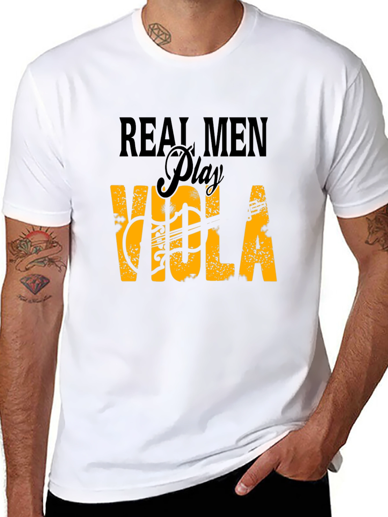 Real Men Play Viola T-Shirt - Musician Tee