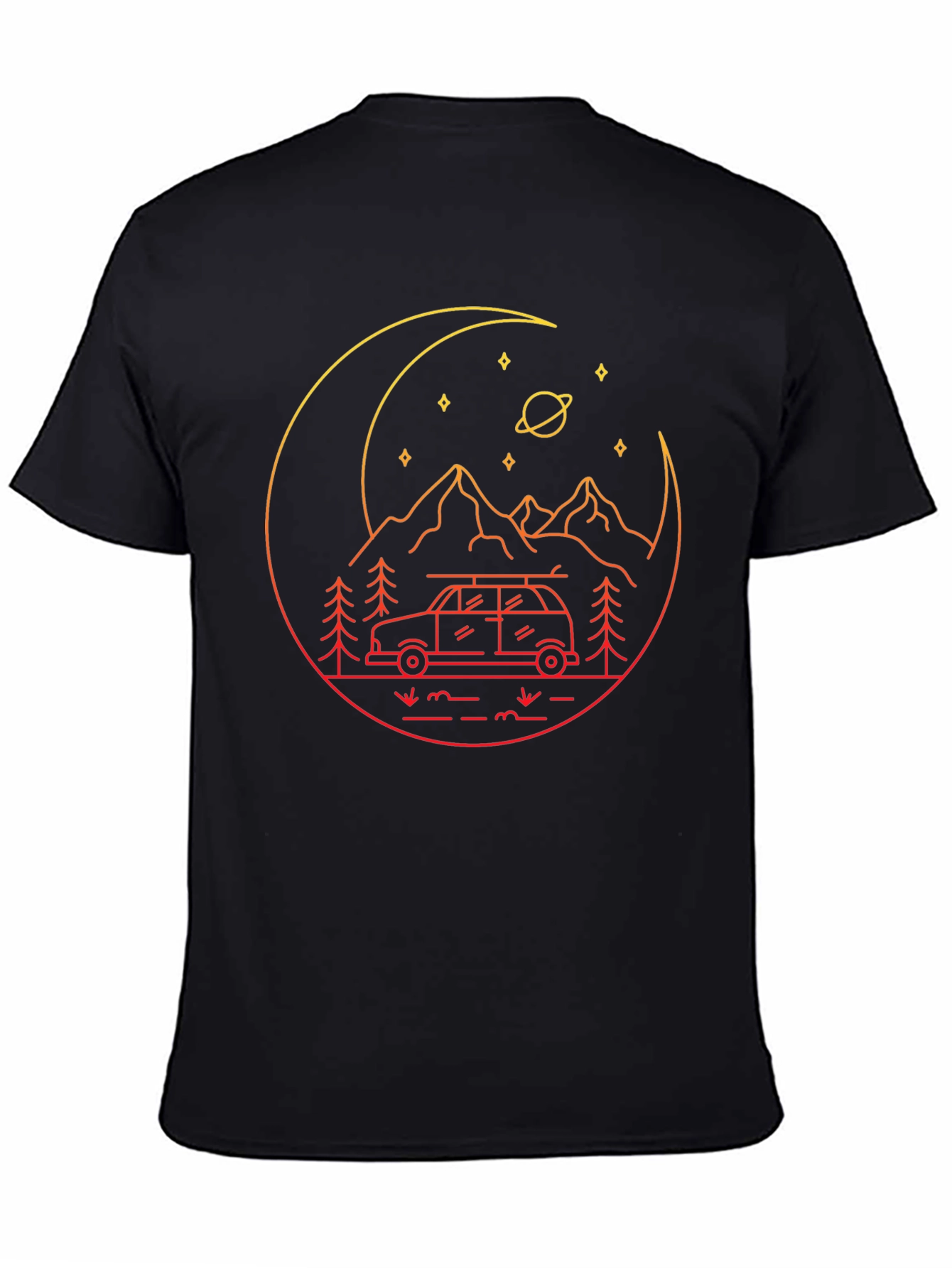 Retro Adventure Graphic Tee - Black