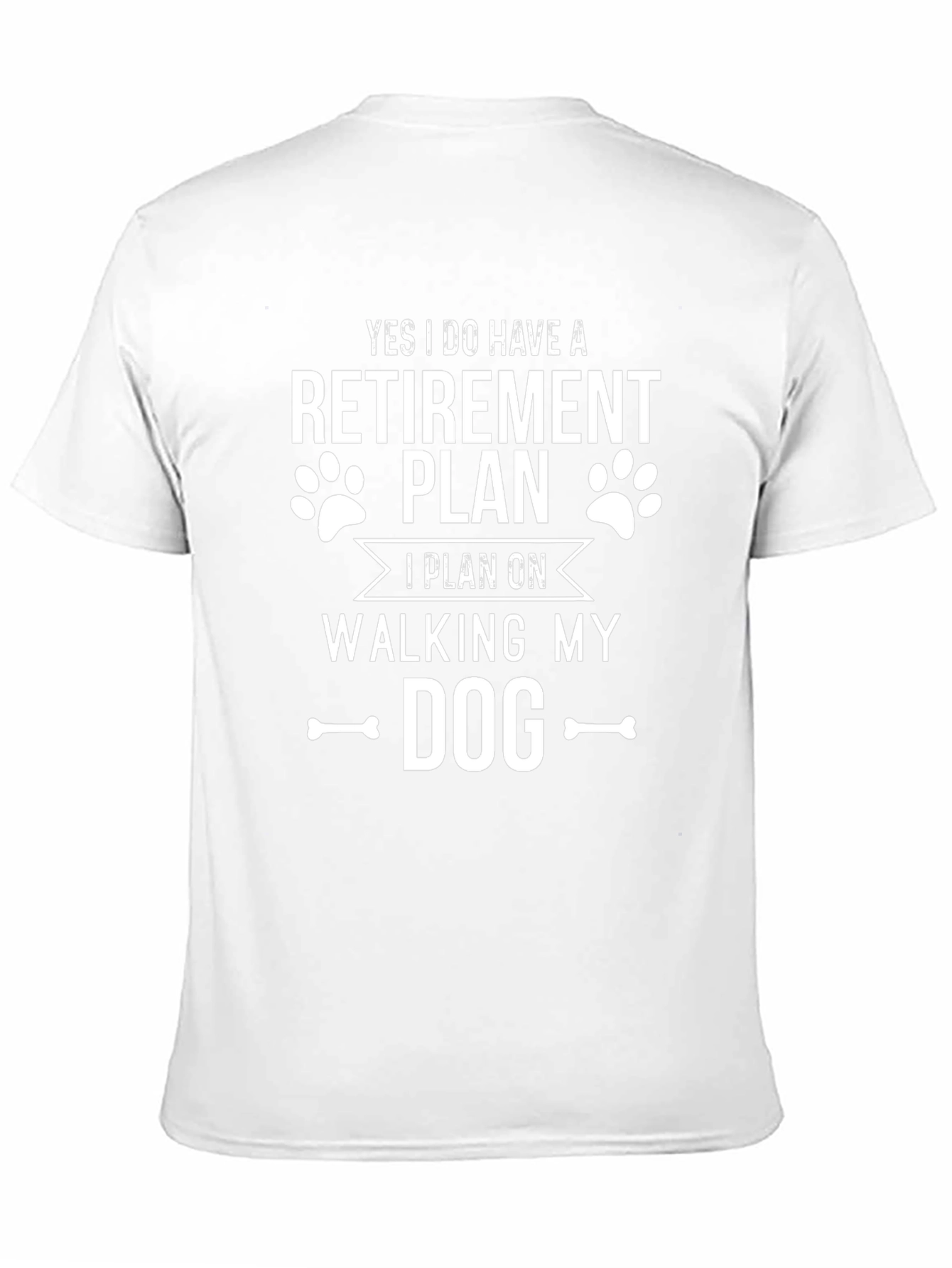 Retirement Plan Walking Dog Graphic T-Shirt