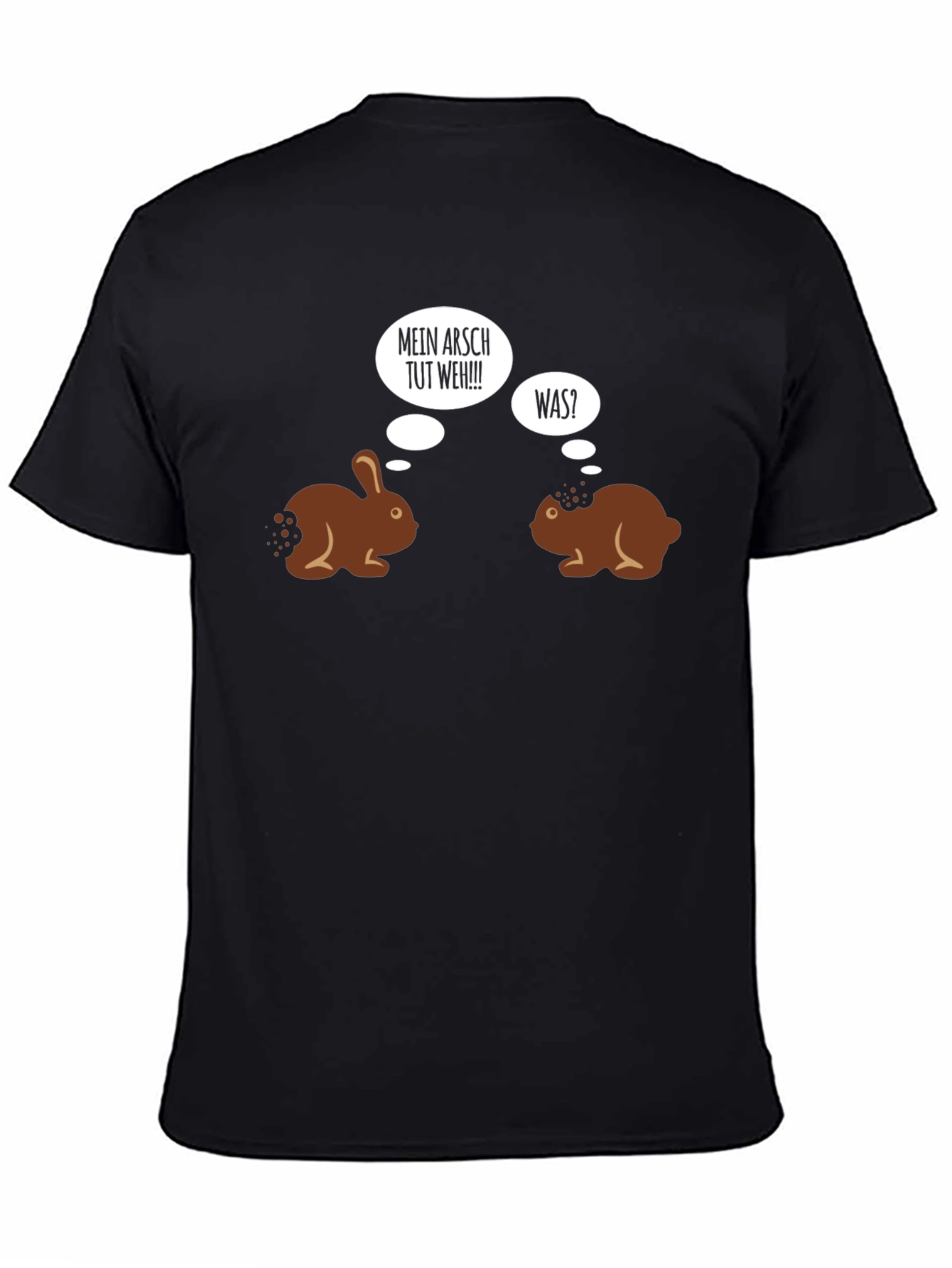 Funny Chocolate Bunny T-Shirt - Mein Arsch Tut Weh