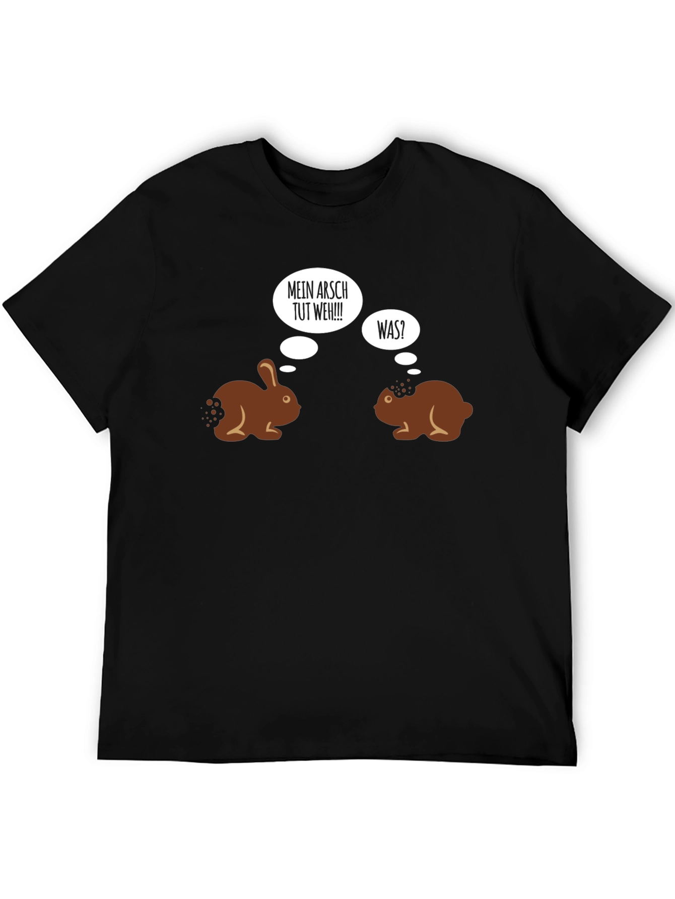 Funny Chocolate Bunny T-Shirt - Mein Arsch Tut Weh