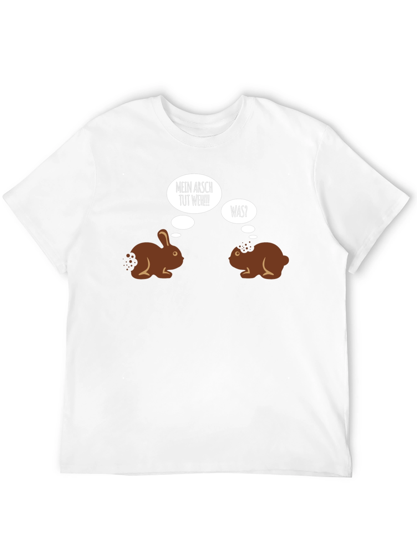 Funny Chocolate Bunny T-Shirt - Mein Arsch Tut Weh