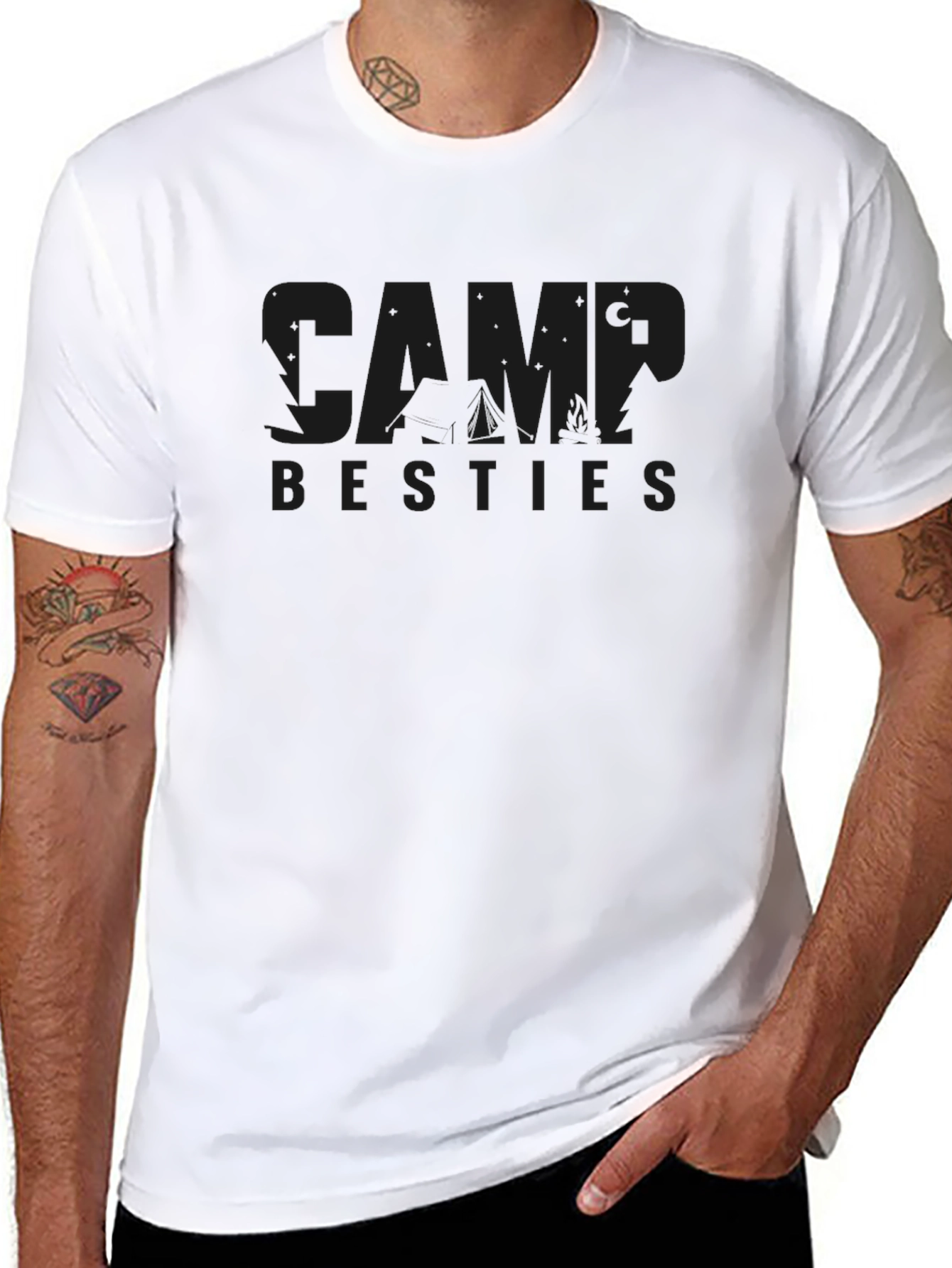 Camp Besties Black T-Shirt