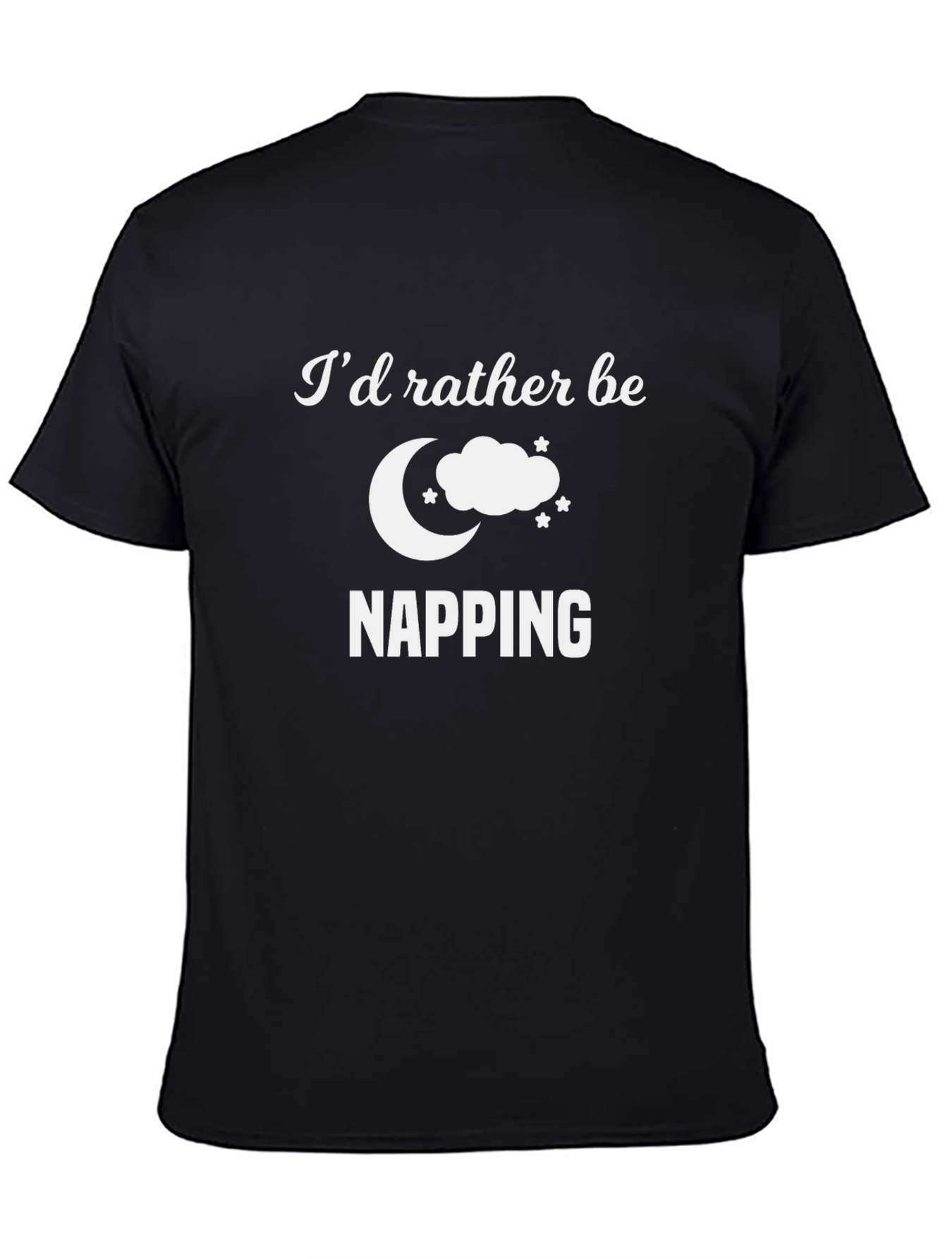 Id Rather Be Napping T-Shirt - Black Cotton Tee