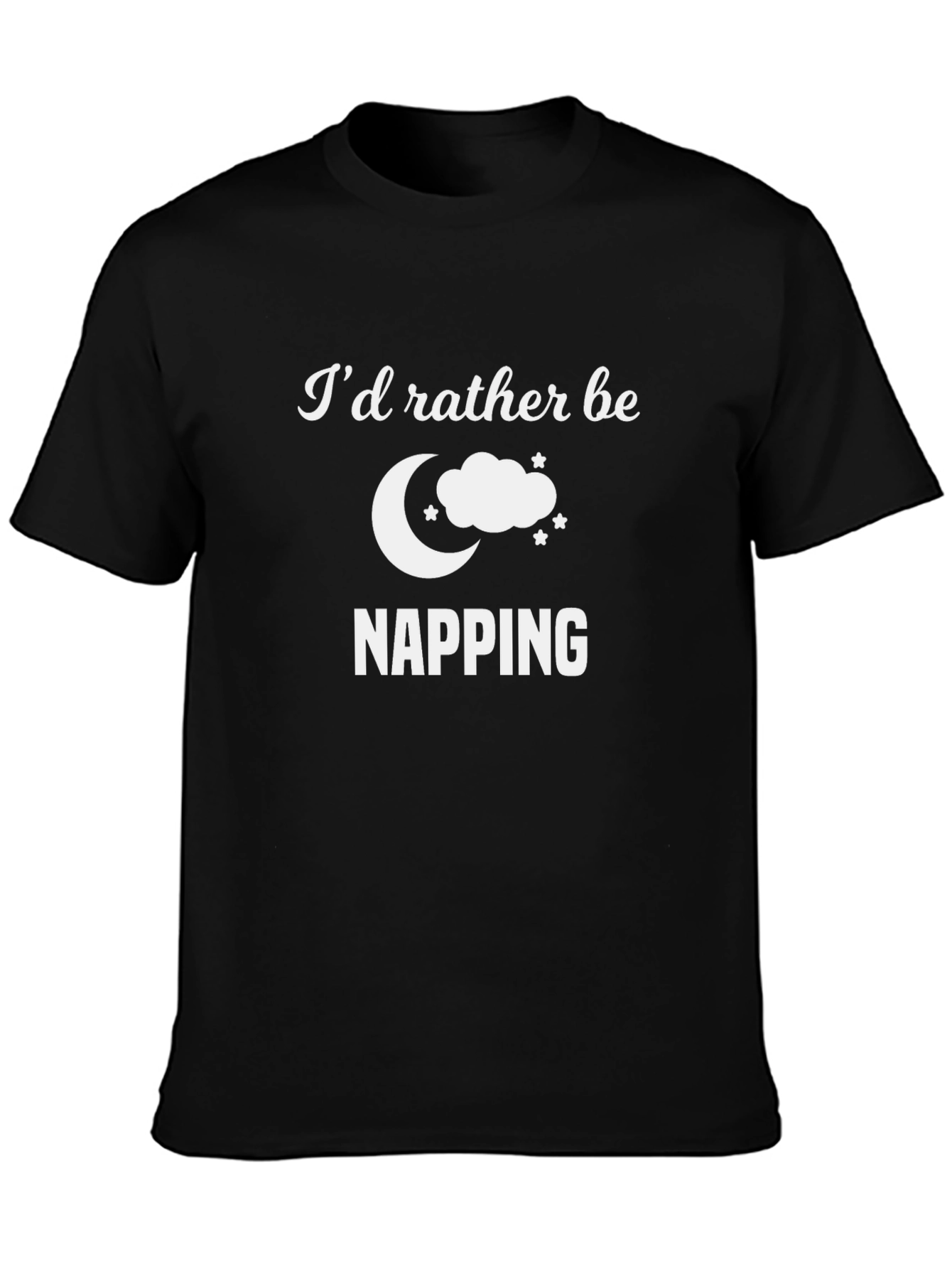 Id Rather Be Napping T-Shirt - Black Cotton Tee