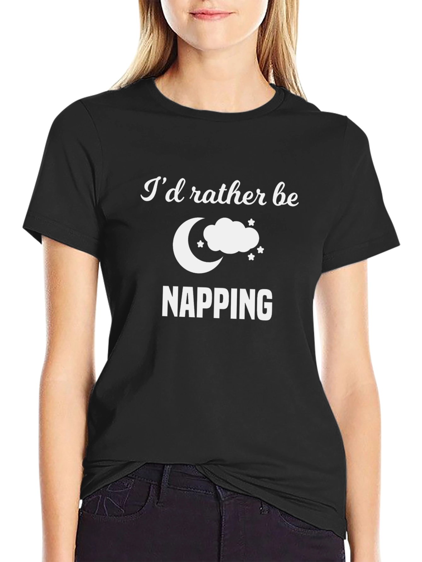 Id Rather Be Napping T-Shirt - Black Cotton Tee