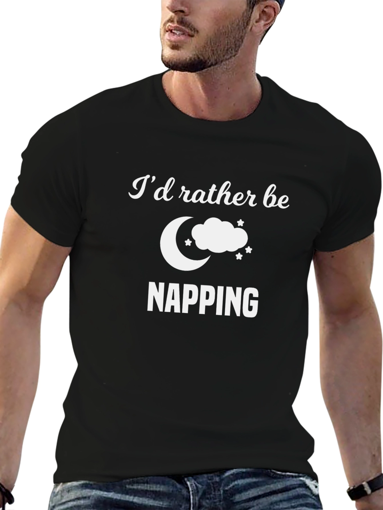 Id Rather Be Napping T-Shirt - Black Cotton Tee