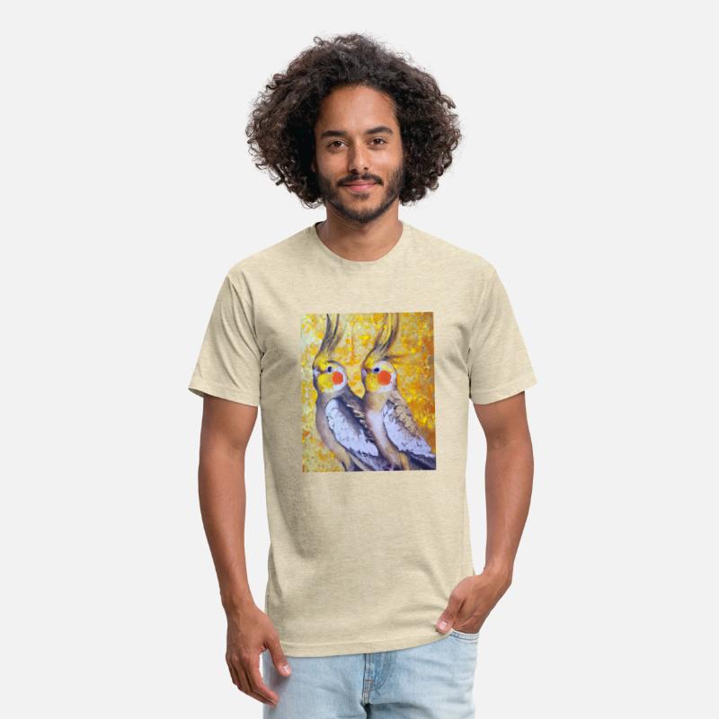 Cockatiel Couple Portrait Gustav Klimt Art Style