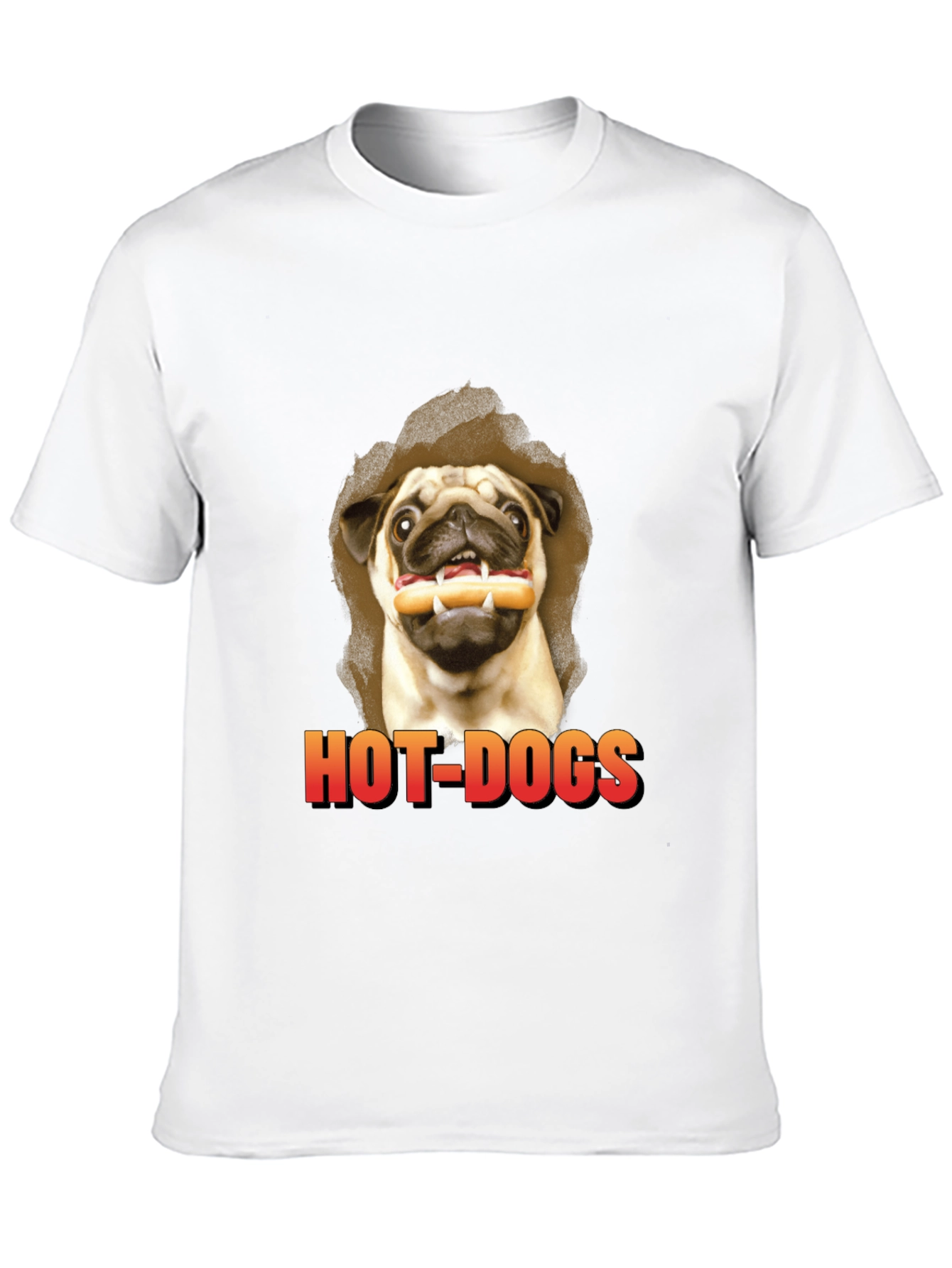 Pug Hot Dogs T-Shirt - Funny Dog Graphic Tee