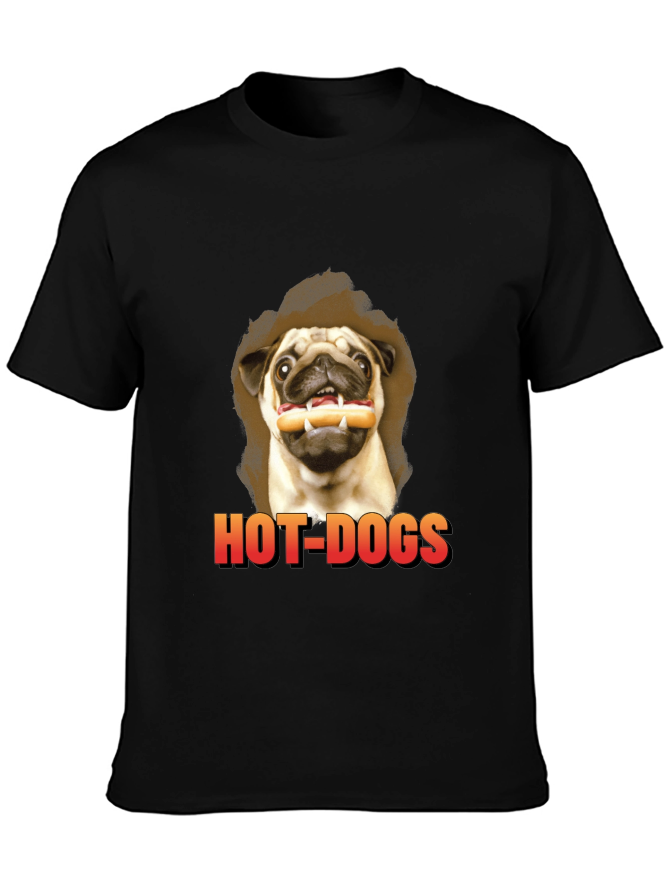 Pug Hot Dogs T-Shirt - Funny Dog Graphic Tee