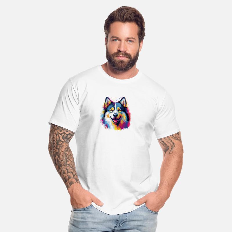 Colorful Alaskan Malamute Dog Painted