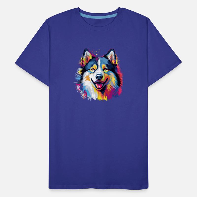 Colorful Alaskan Malamute Dog Painted