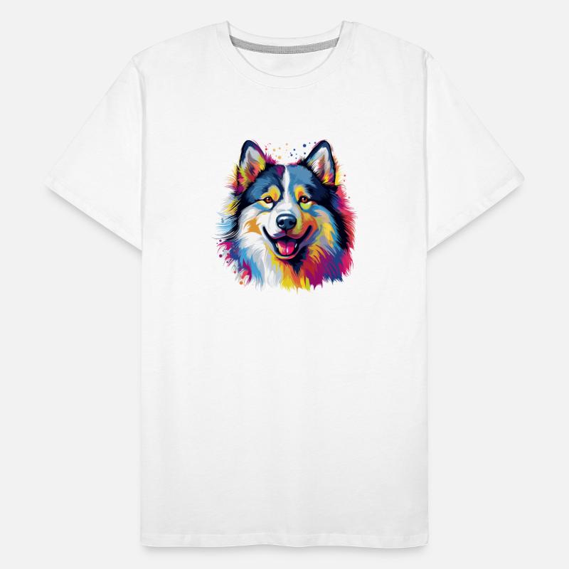 Colorful Alaskan Malamute Dog Painted