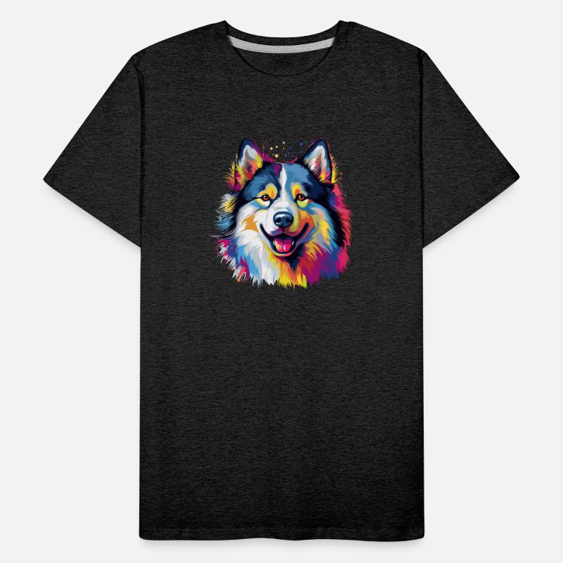 Colorful Alaskan Malamute Dog Painted