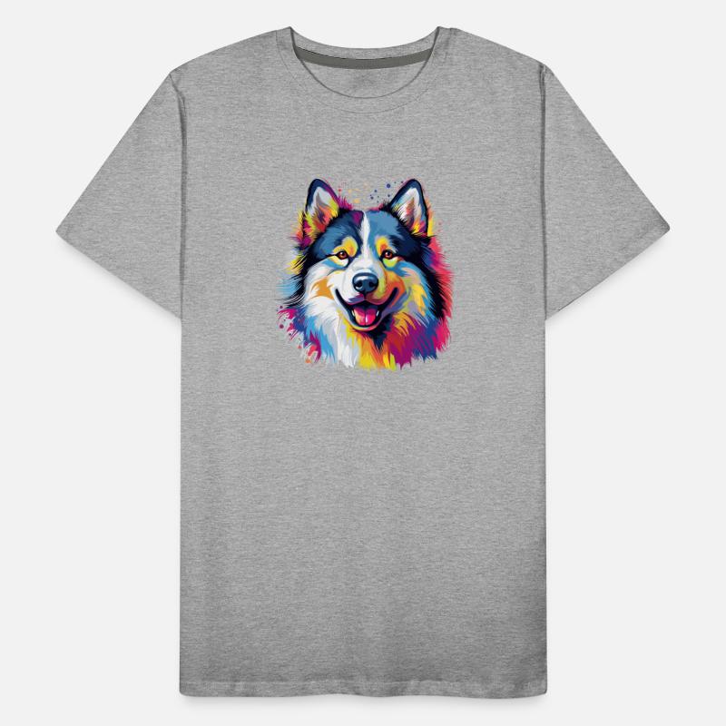 Colorful Alaskan Malamute Dog Painted