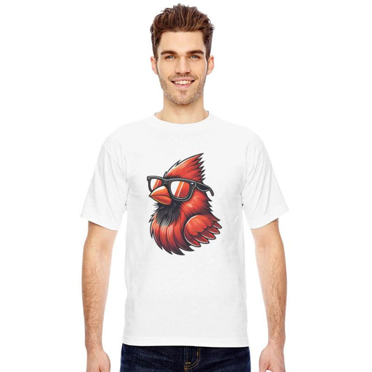 Cool Northern Cardinal Bird Wearing Sunglasses