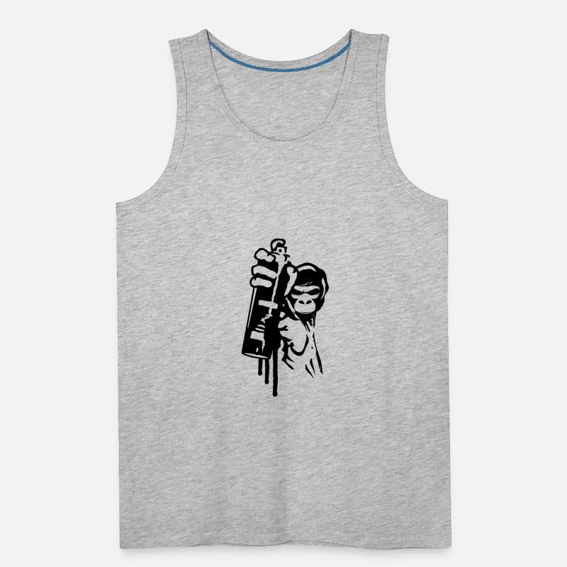 cool street art gorilla sprayer in graffiti style