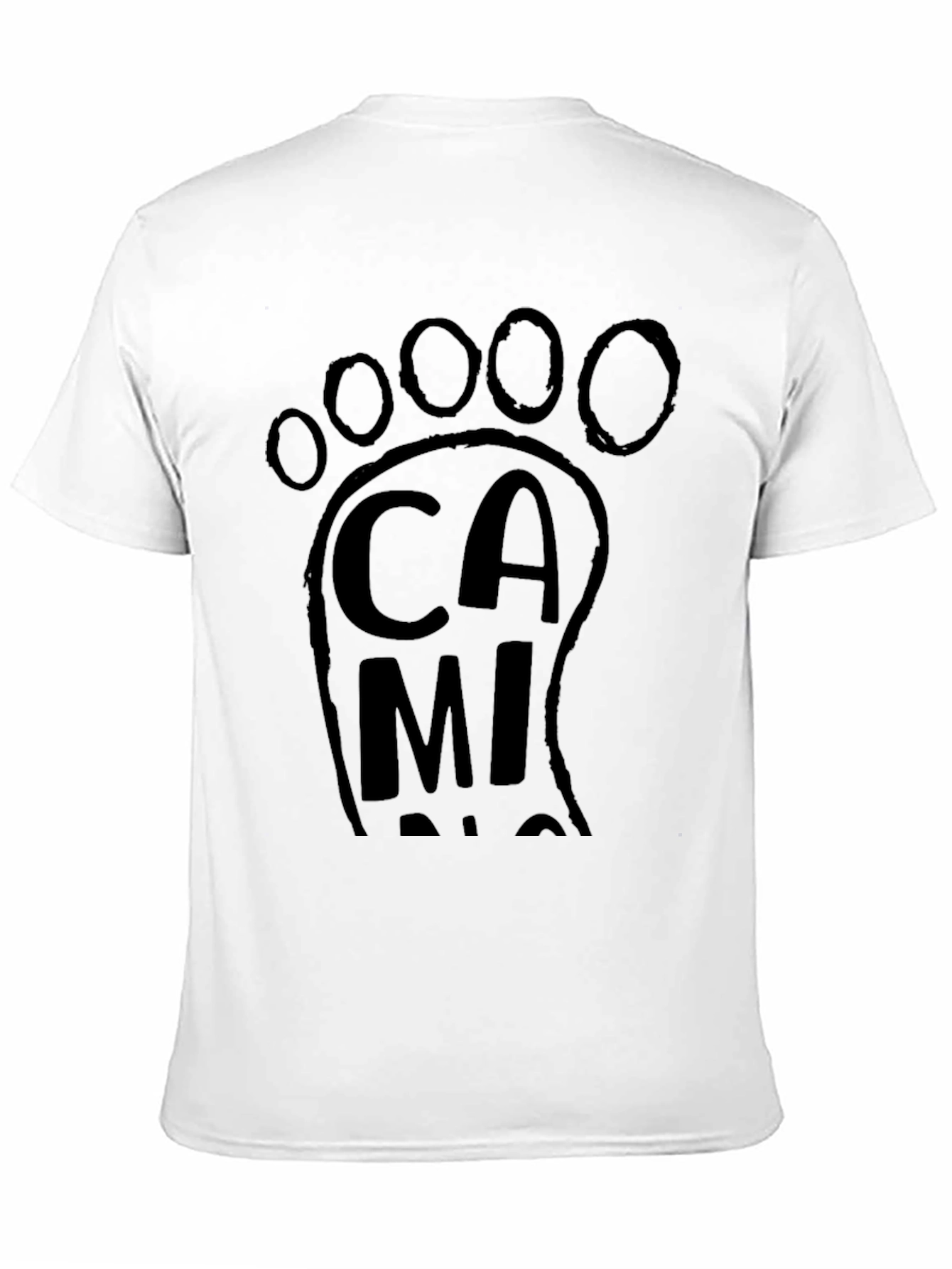 Mens Black Footprint Graphic Tee