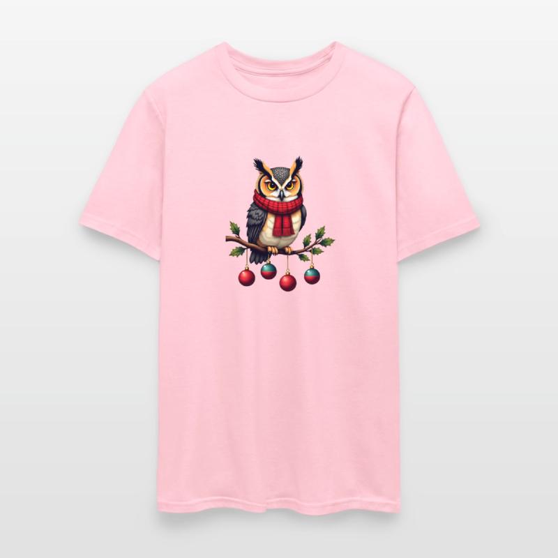 Cozy Christmas Owl Perched on Festive Branch