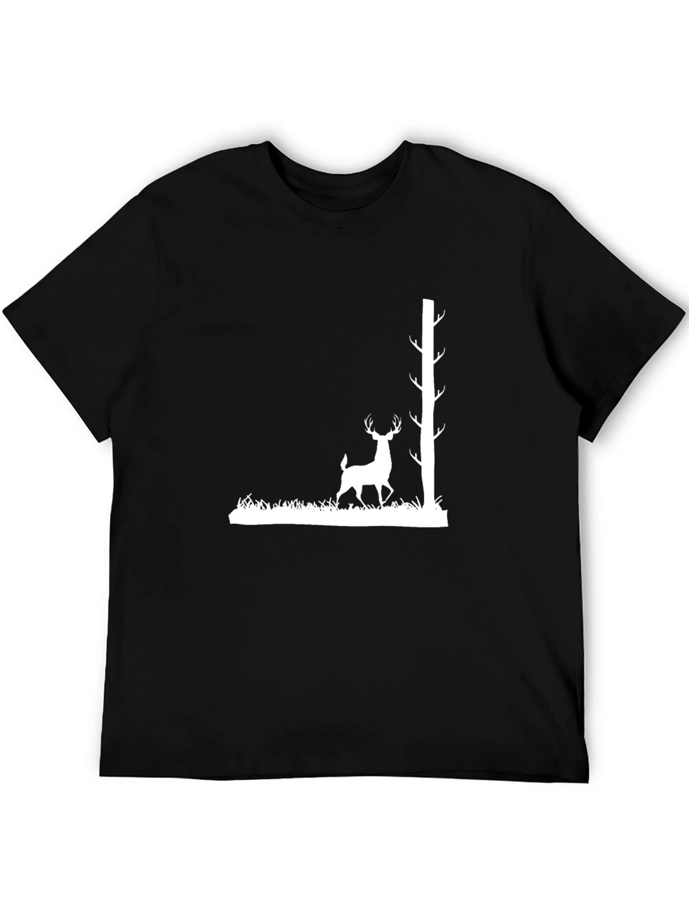 Black Deer & Tree Graphic Tee