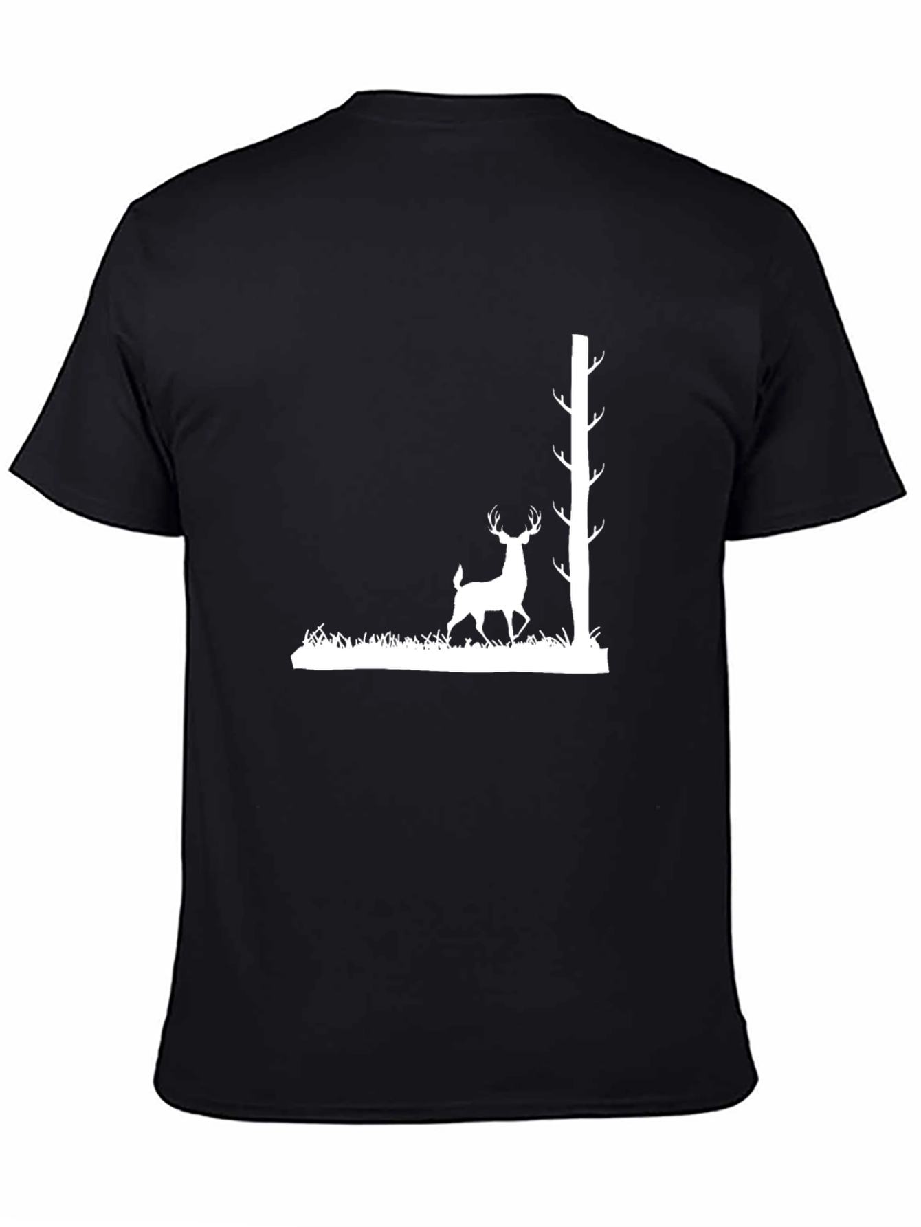 Black Deer & Tree Graphic Tee