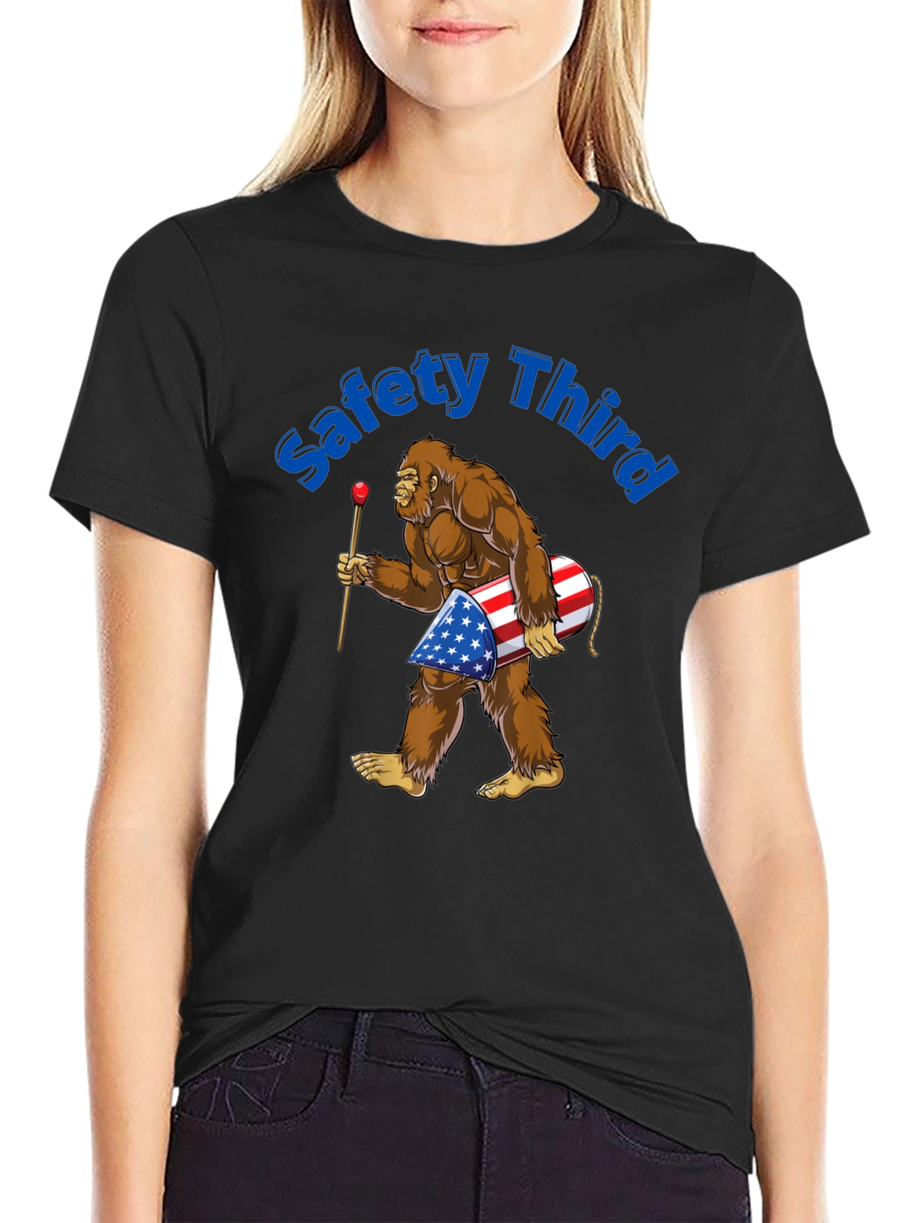 Safety Third Bigfoot Patriotic T-Shirt