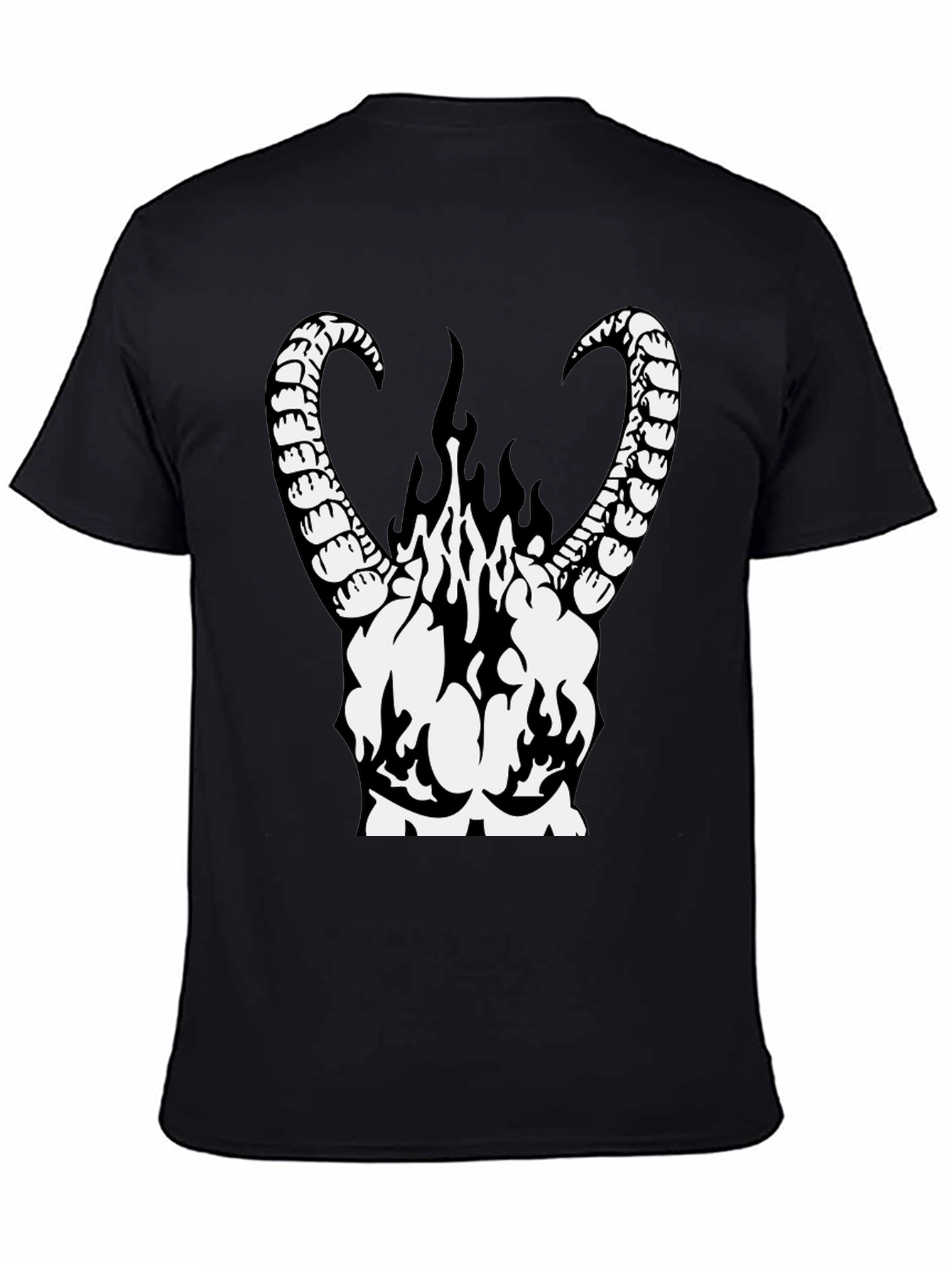 Infernal Horns Graphic T-Shirt - Black Cotton Tee