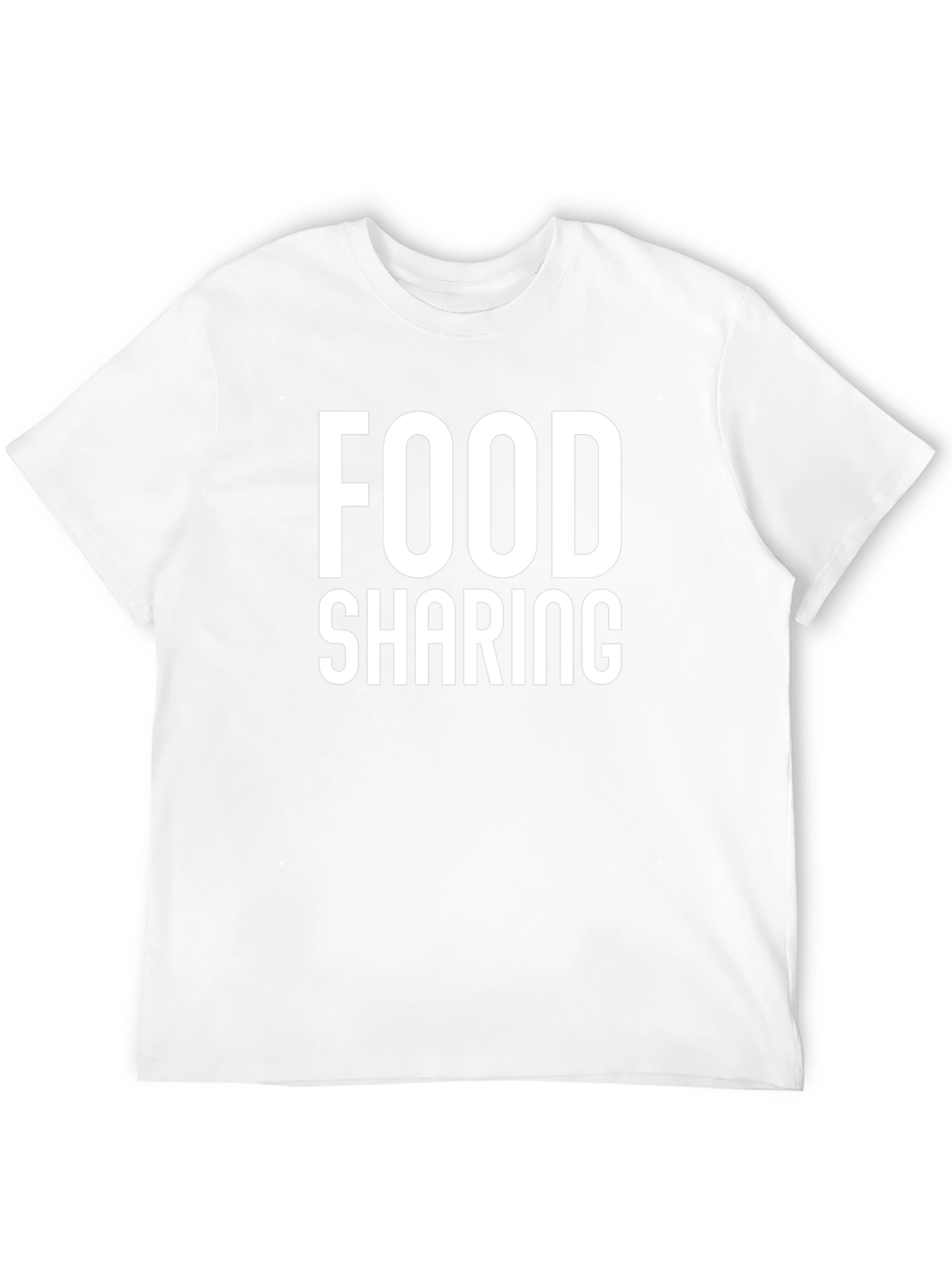 Food Sharing Graphic Tee - Black Cotton Casual T-Shirt