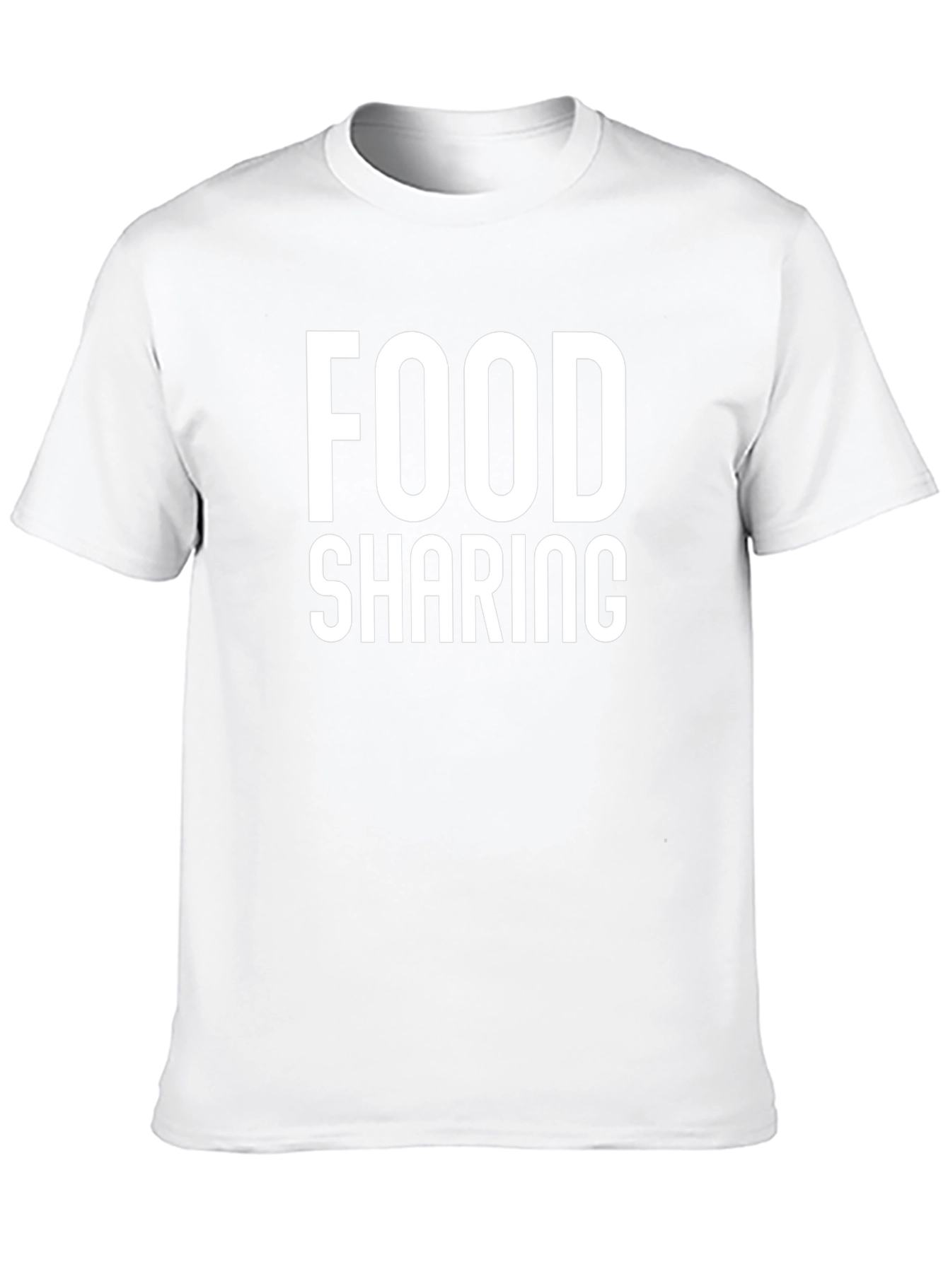 Food Sharing Graphic Tee - Black Cotton Casual T-Shirt