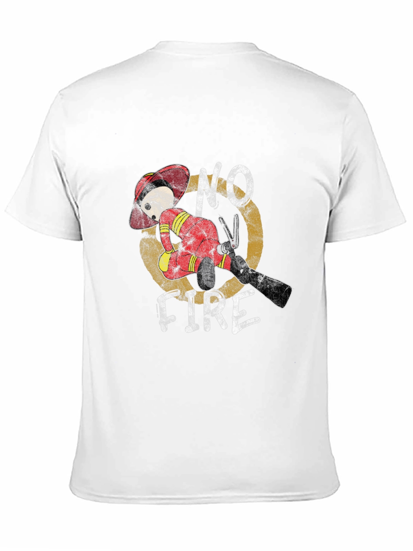 No Fire Graphic Tee - Firefighter Humor T-Shirt
