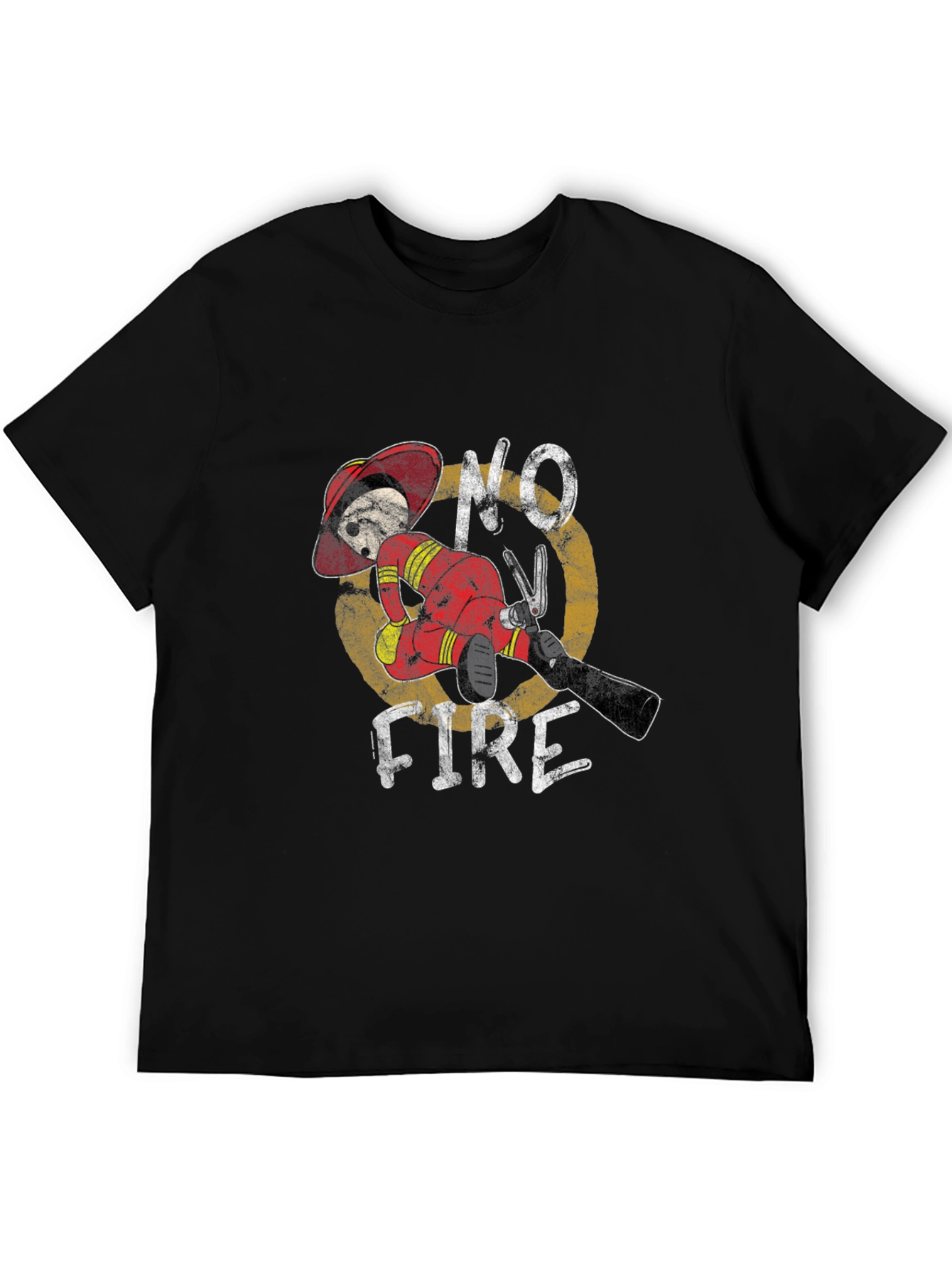 No Fire Graphic Tee - Firefighter Humor T-Shirt