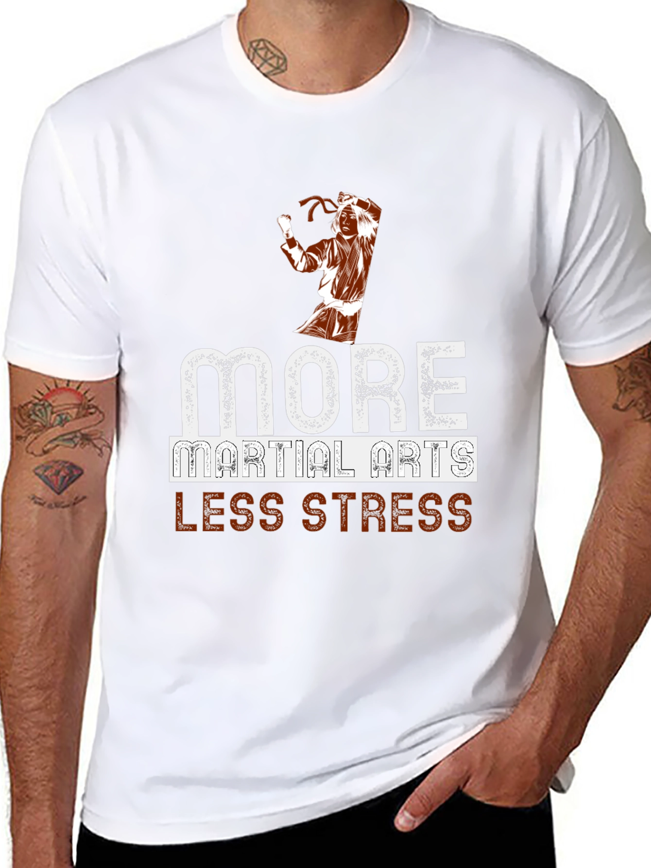 More Martial Arts Less Stress Graphic T-Shirt
