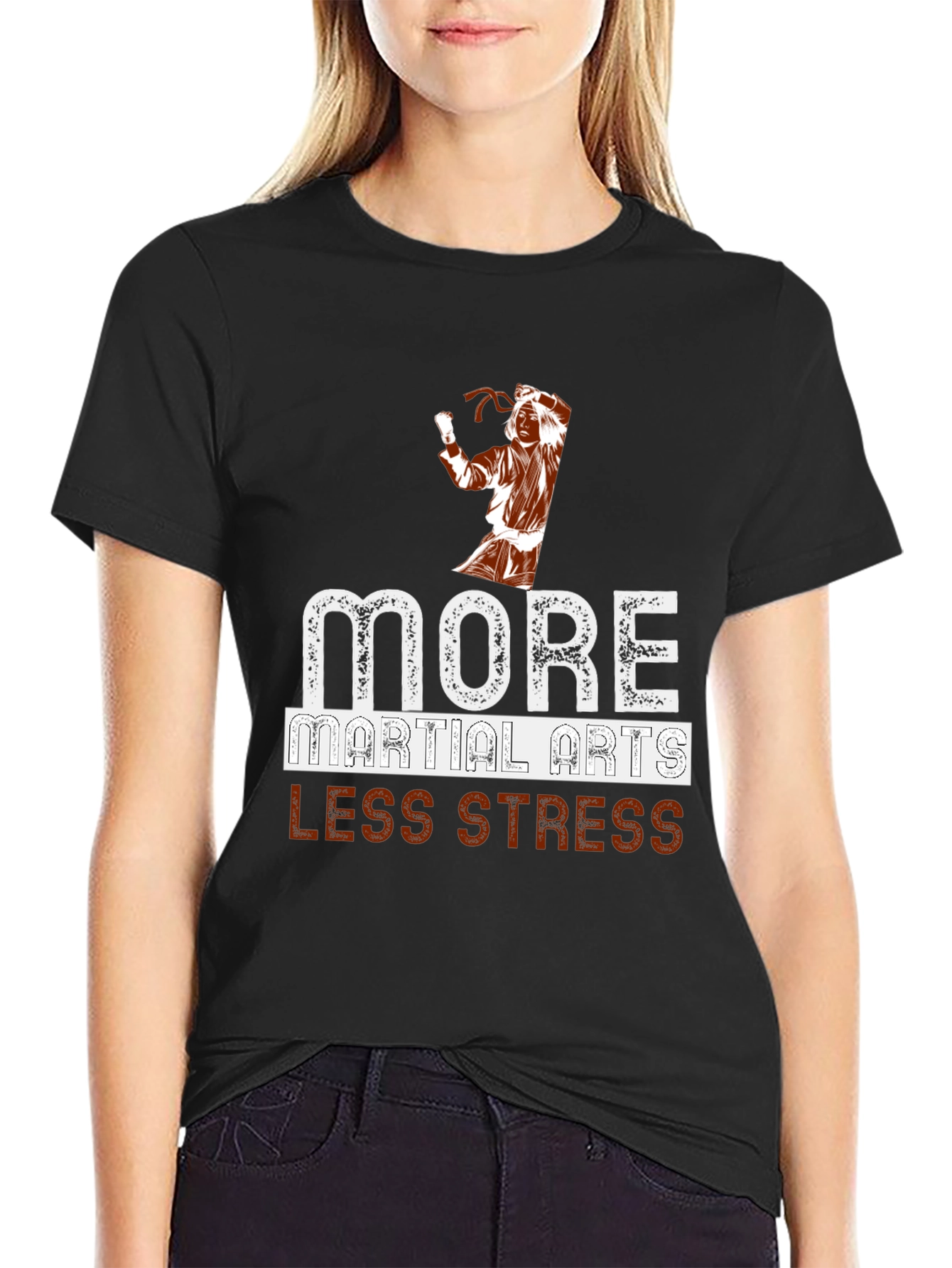 More Martial Arts Less Stress Graphic T-Shirt