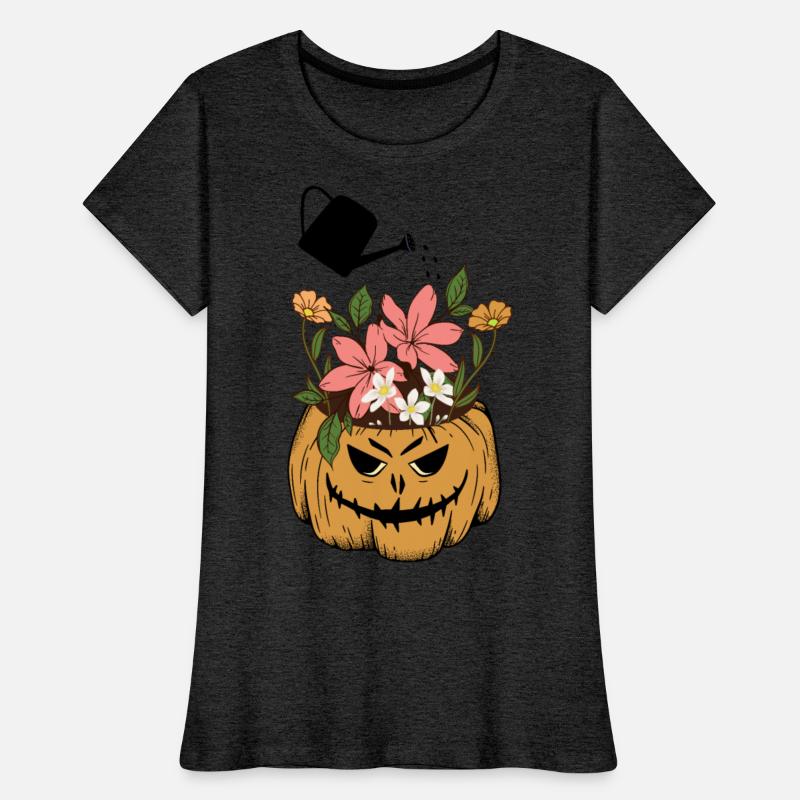 Cute autumn pumpkin with wflowers
