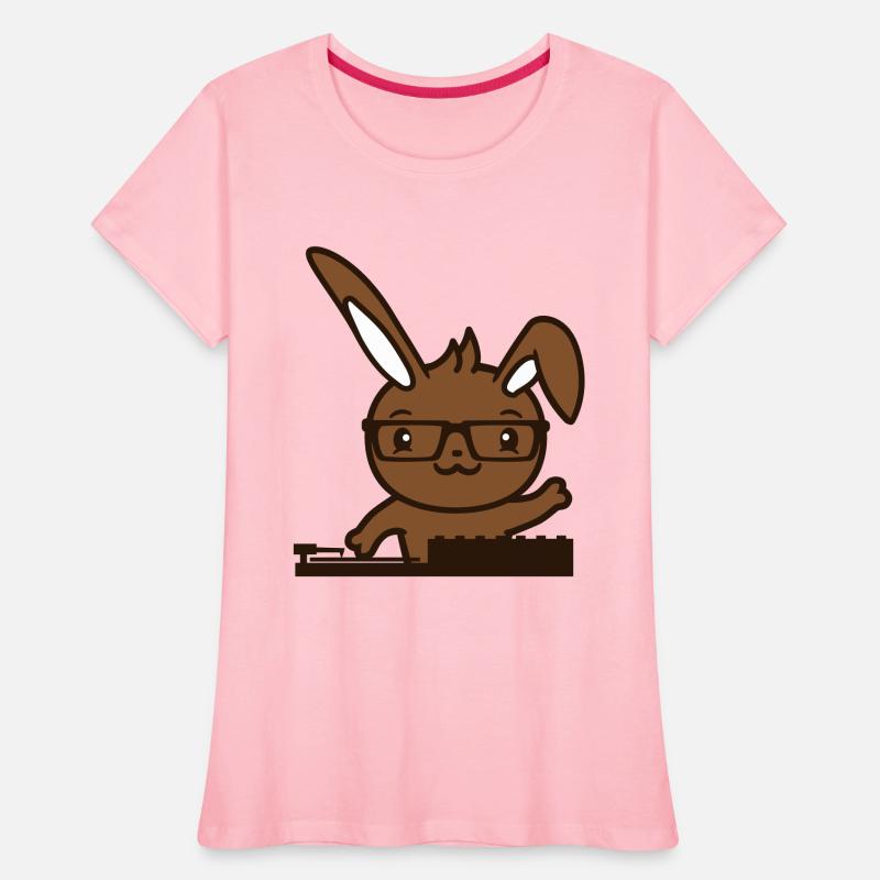 Cute Bunny DJ Rabbit Turntable Mixer Music Party
