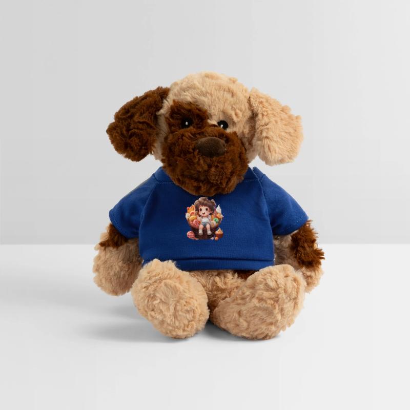 Cute chubby girl in sweets basket