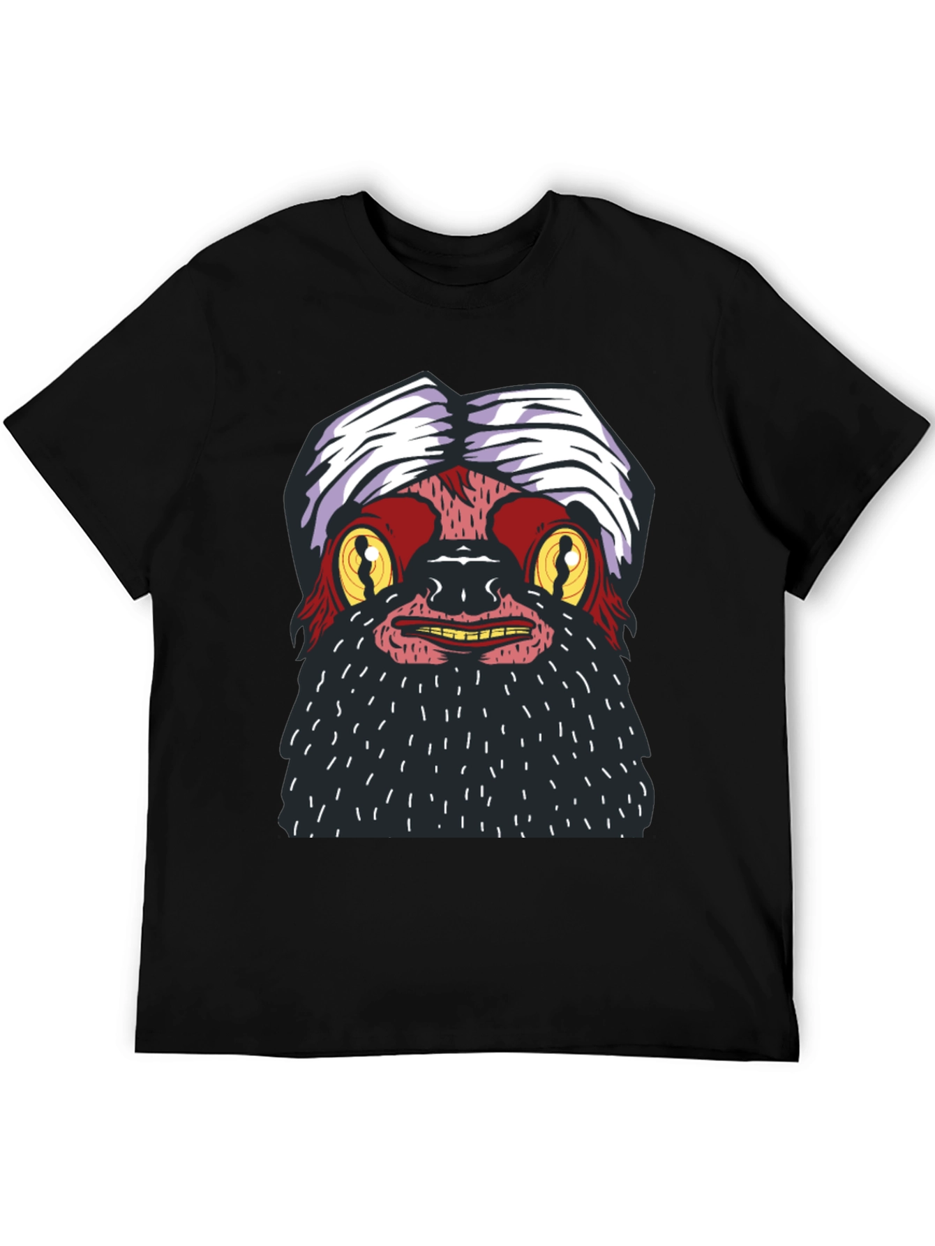 Funky Yeti Graphic Tee - Black Cotton