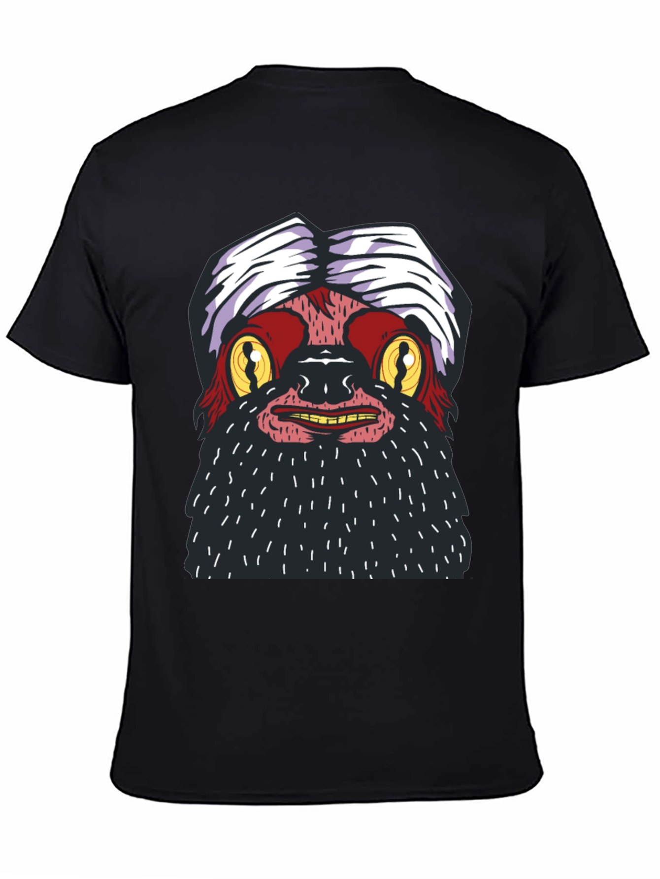 Funky Yeti Graphic Tee - Black Cotton
