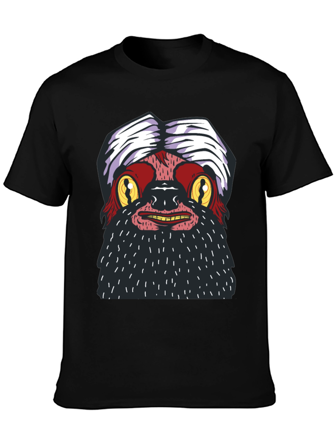 Funky Yeti Graphic Tee - Black Cotton