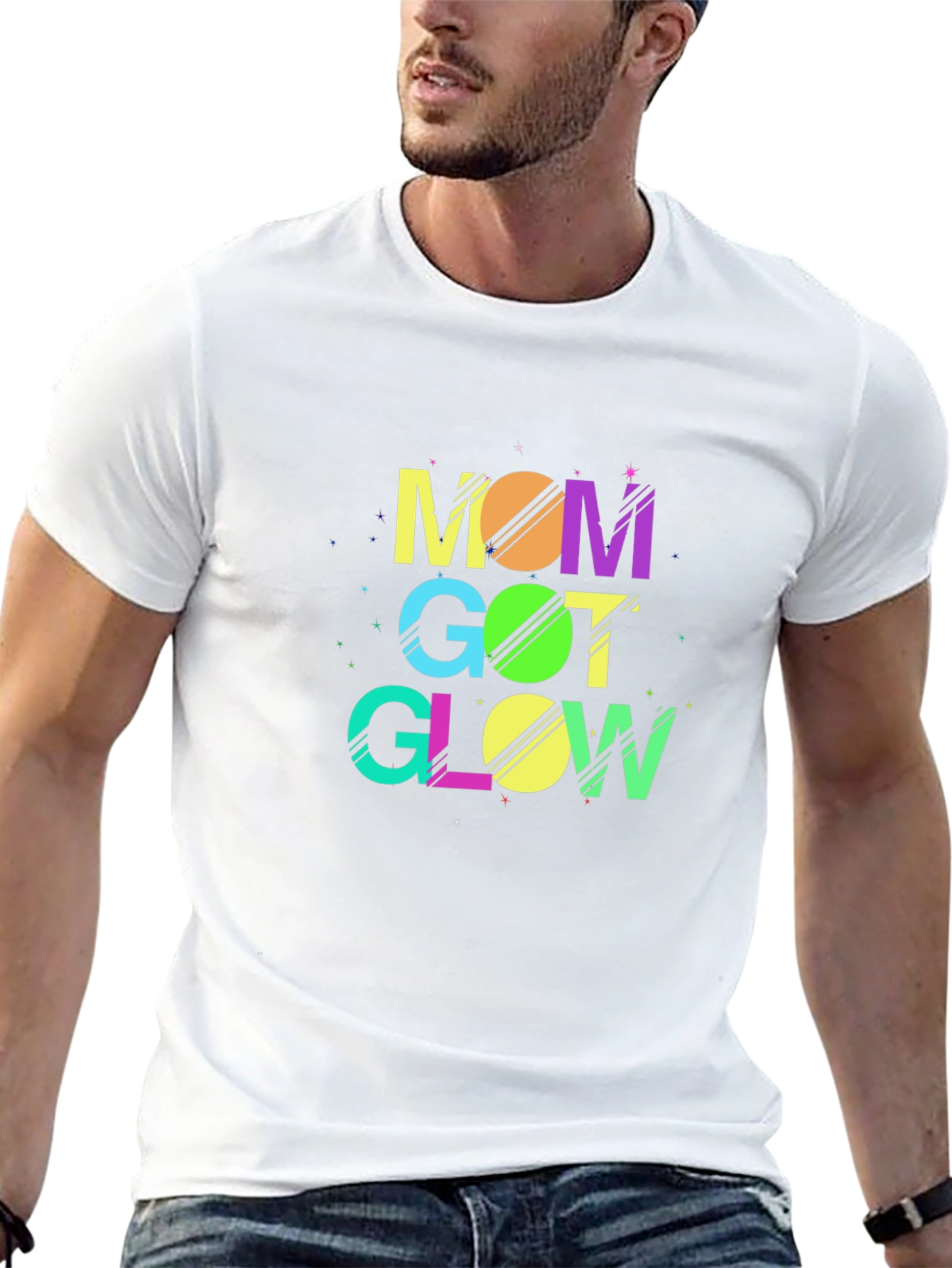 Mom Got Glow Black Graphic T-Shirt