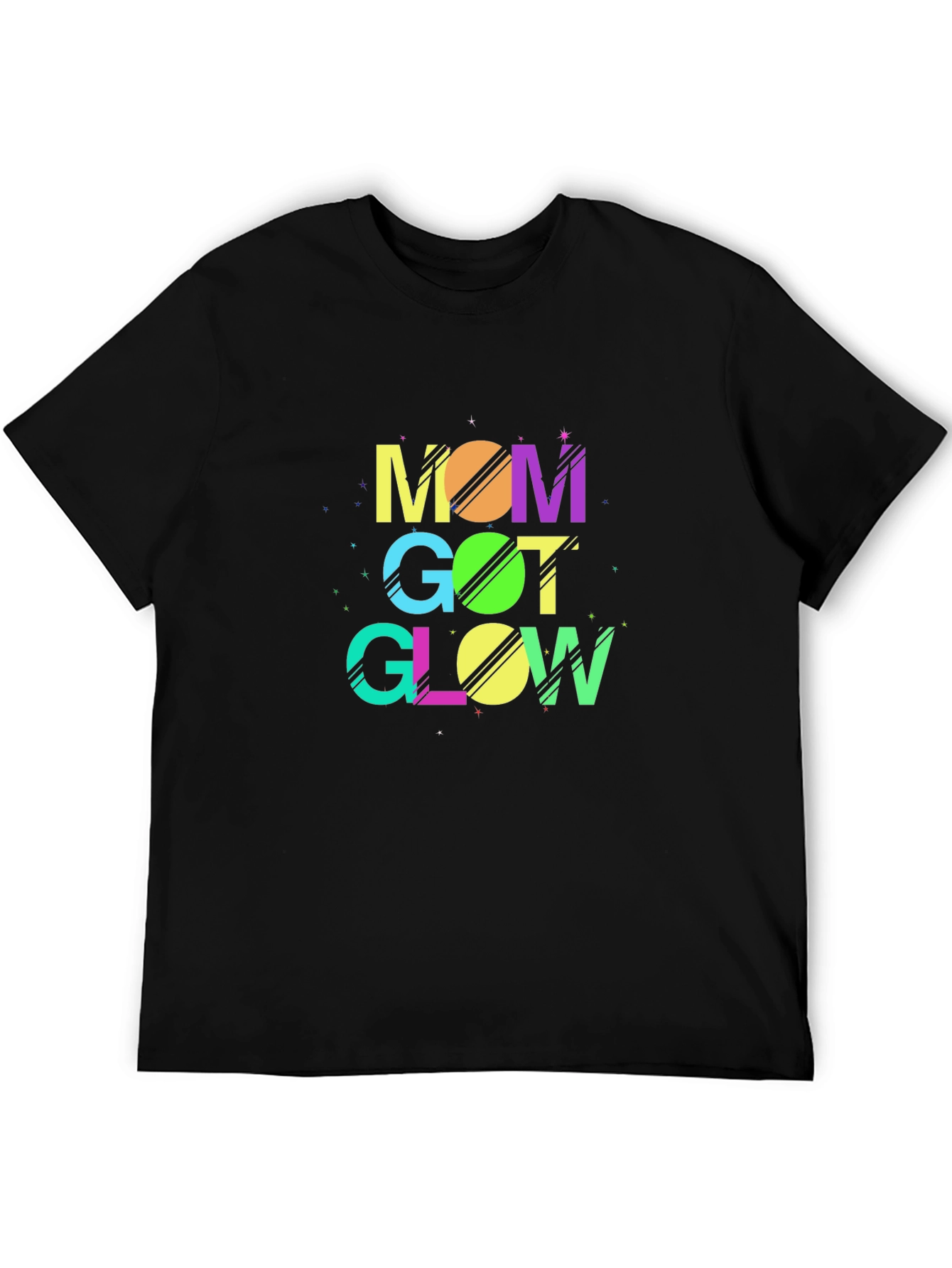 Mom Got Glow Black Graphic T-Shirt