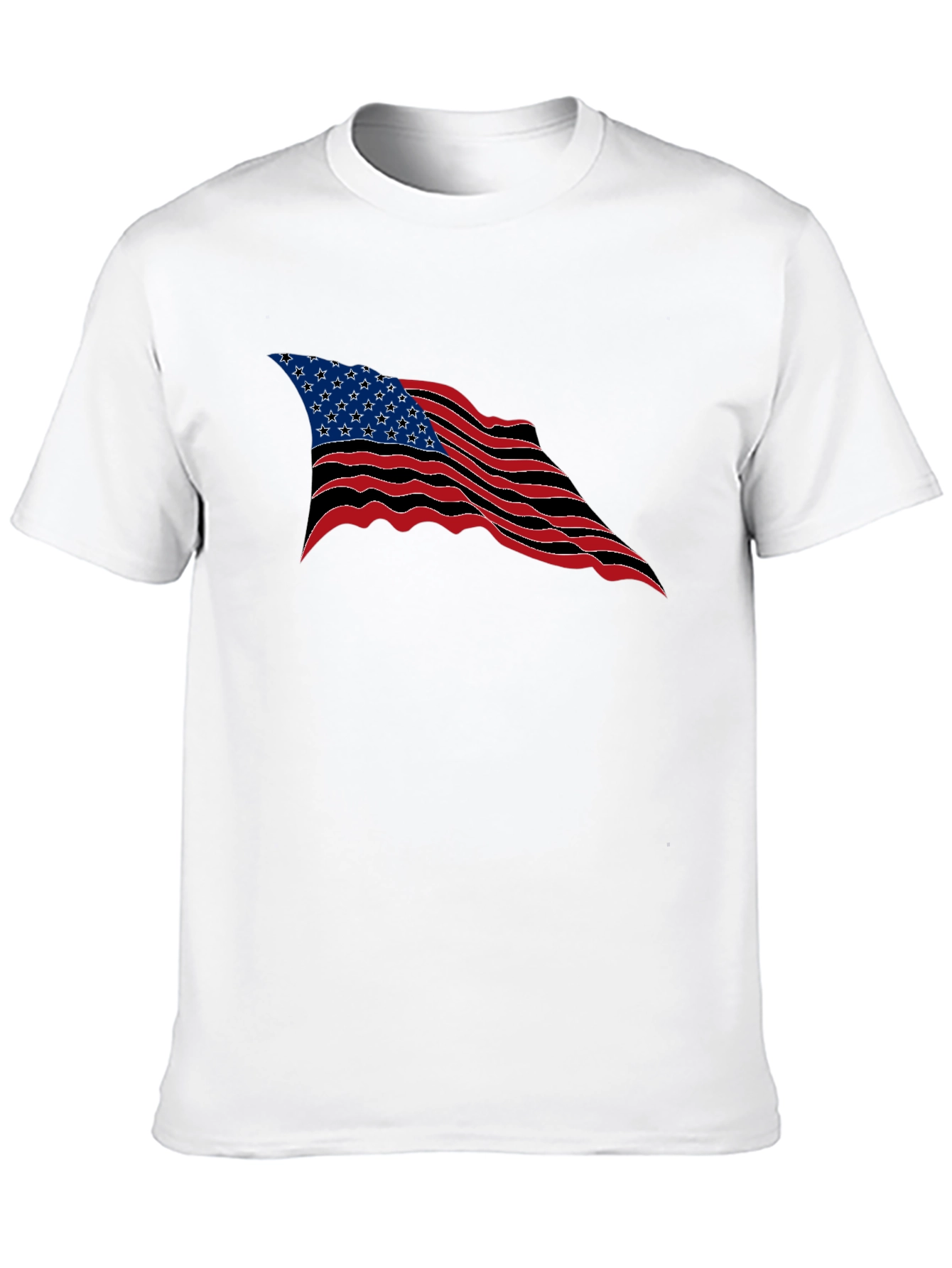 American Flag Graphic Black T-Shirt